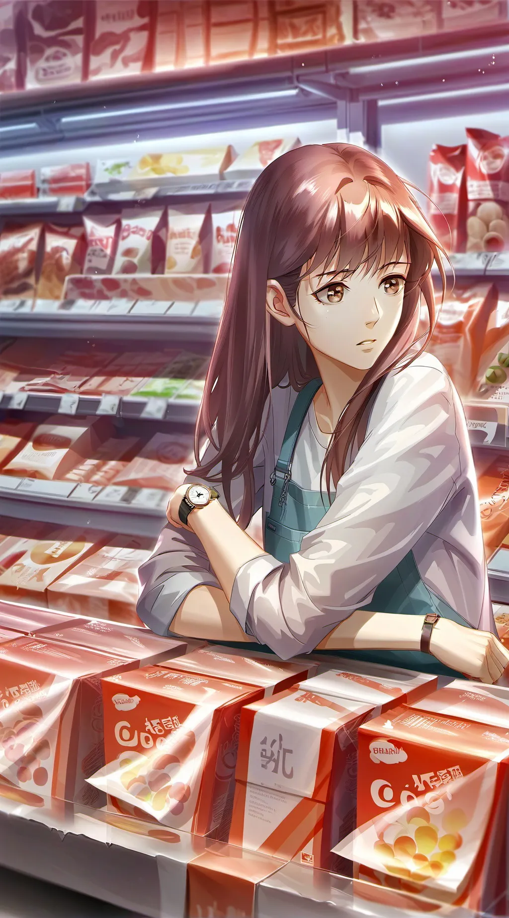 ai character: Squeaky Checkout Companion background