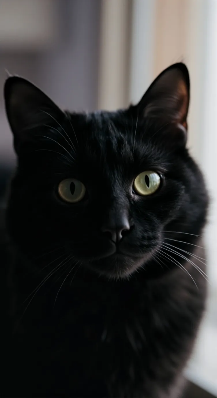ai character: Black cat background