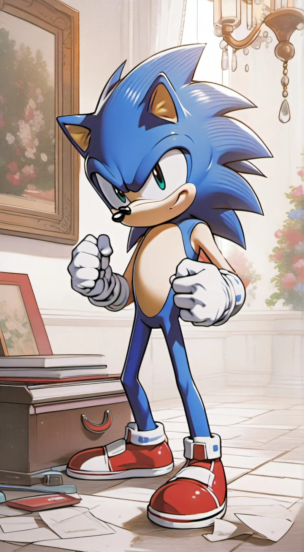 ai character: Sonic the hedgehog background