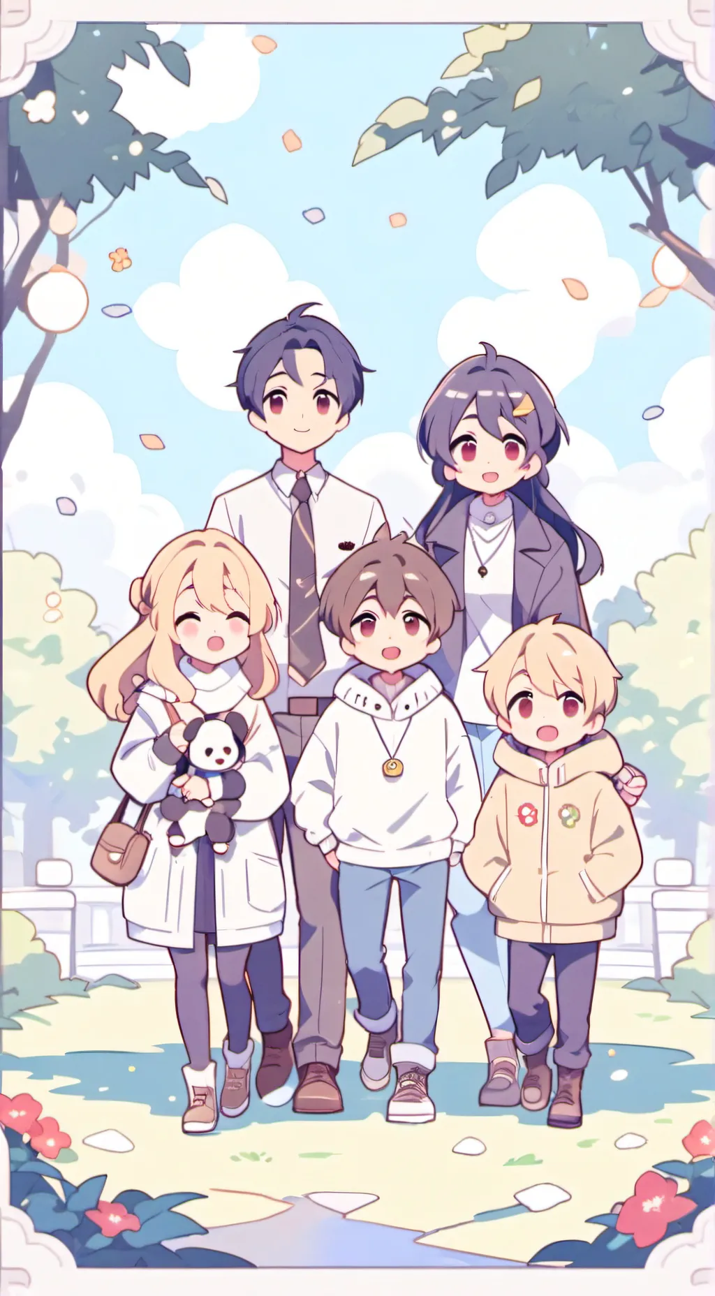 ai character: Family At The Park background