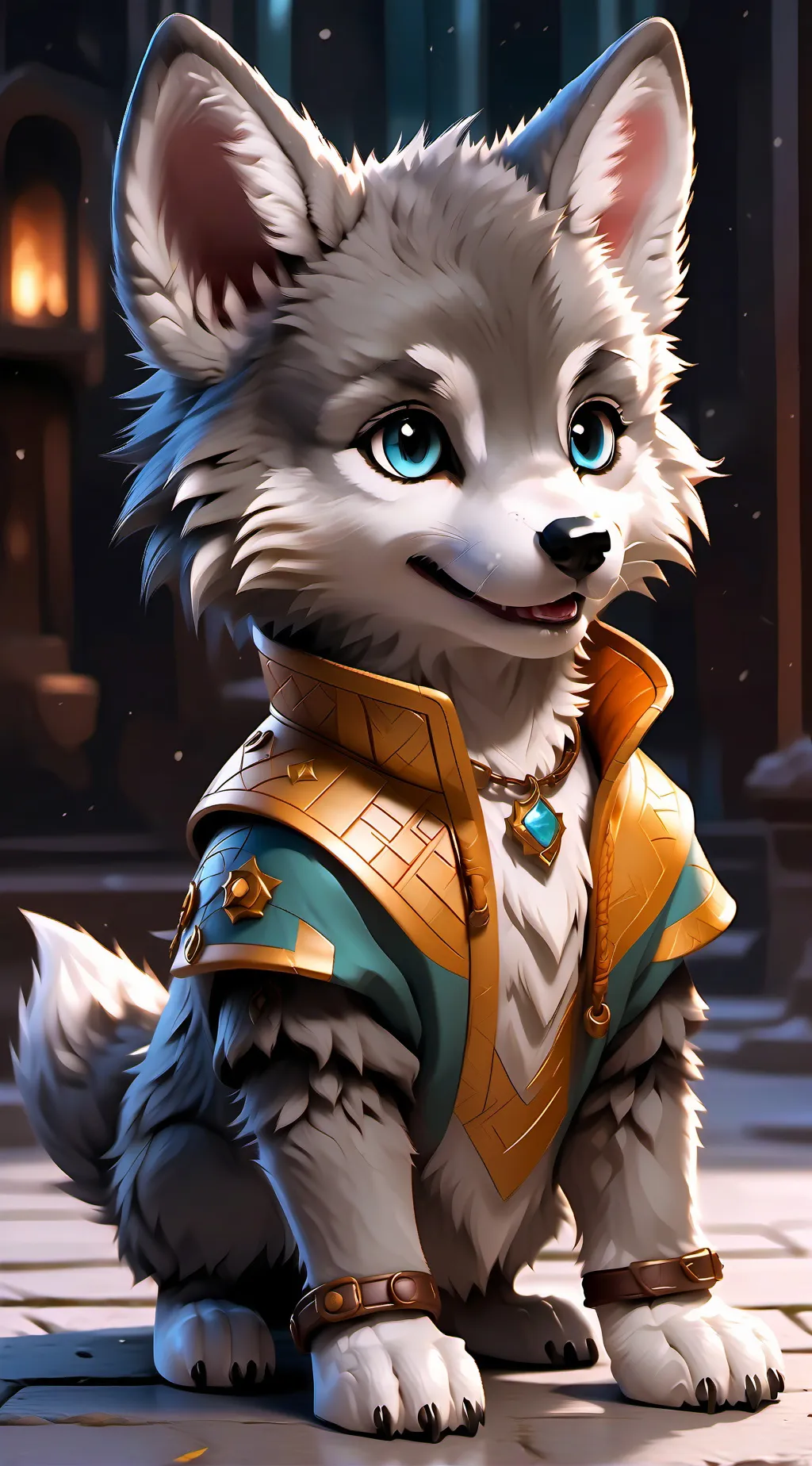 ai character: Wolf adpt sprunki background