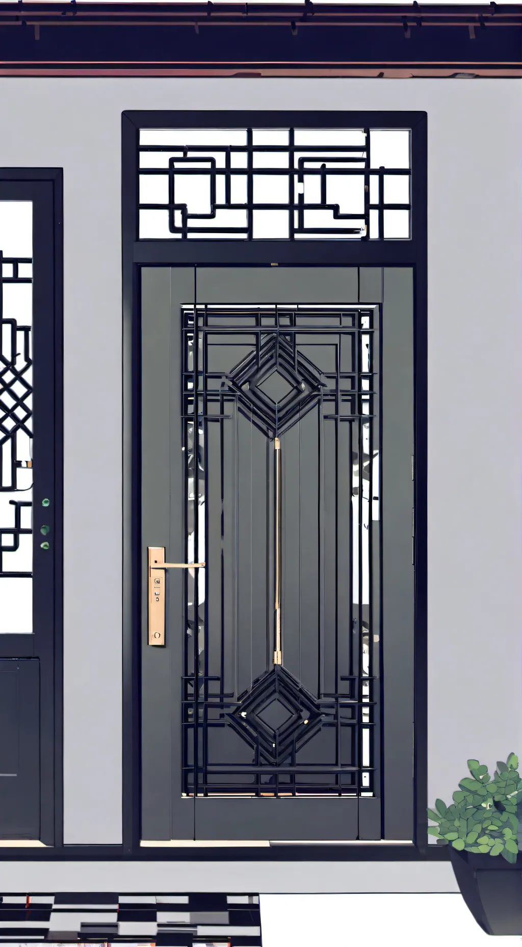 ai character: Door background
