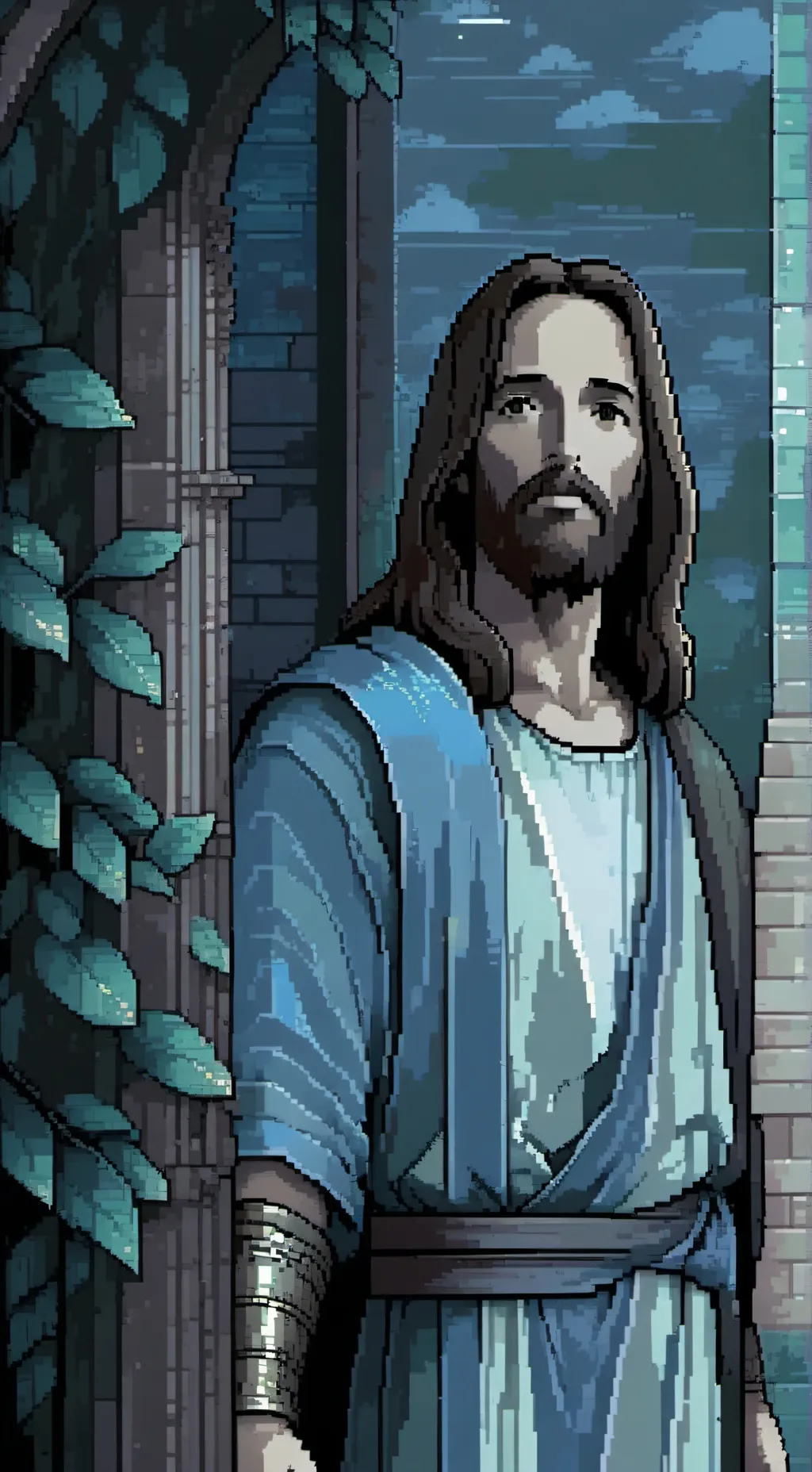 ai character: Jesús  background