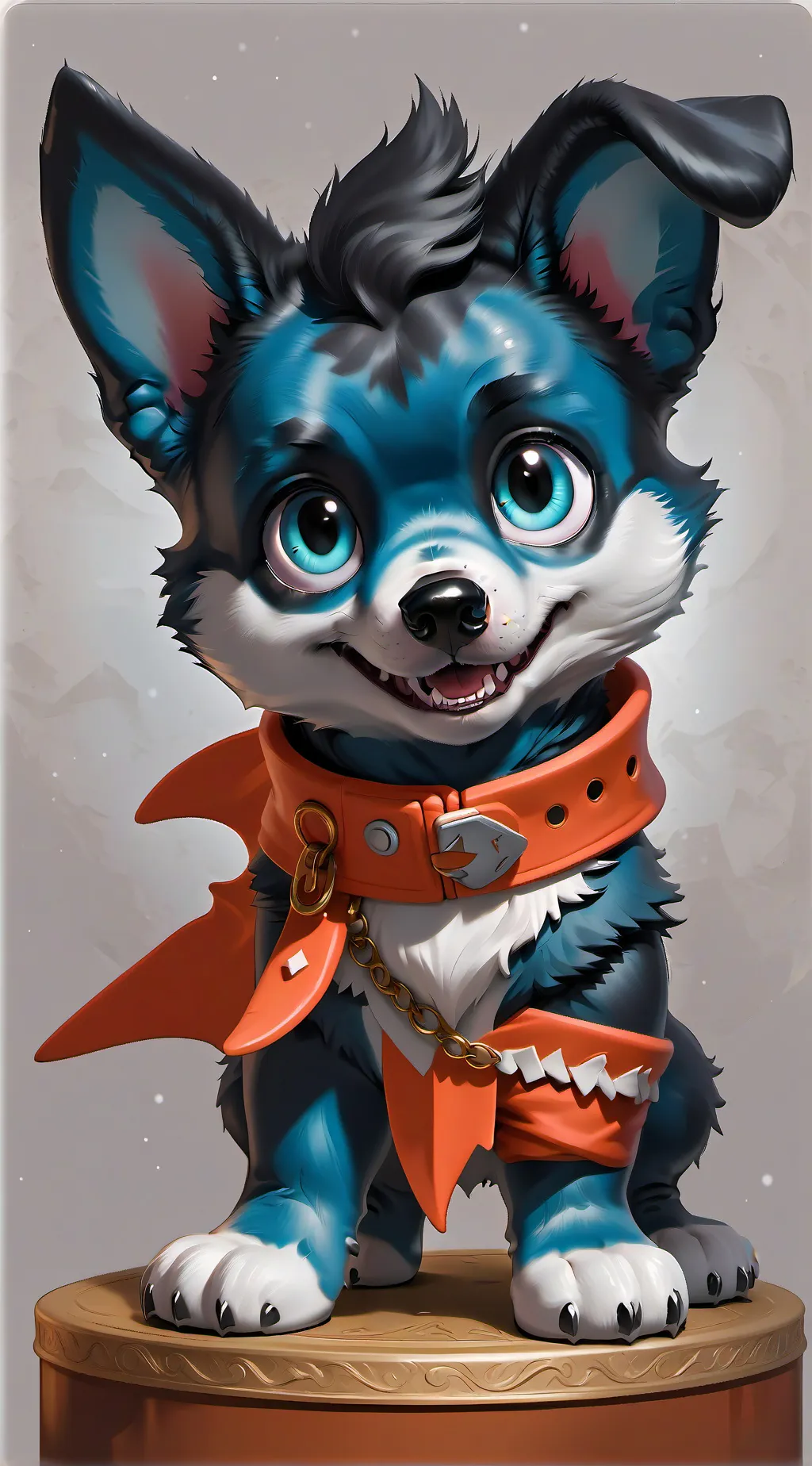 ai character: blueberry background