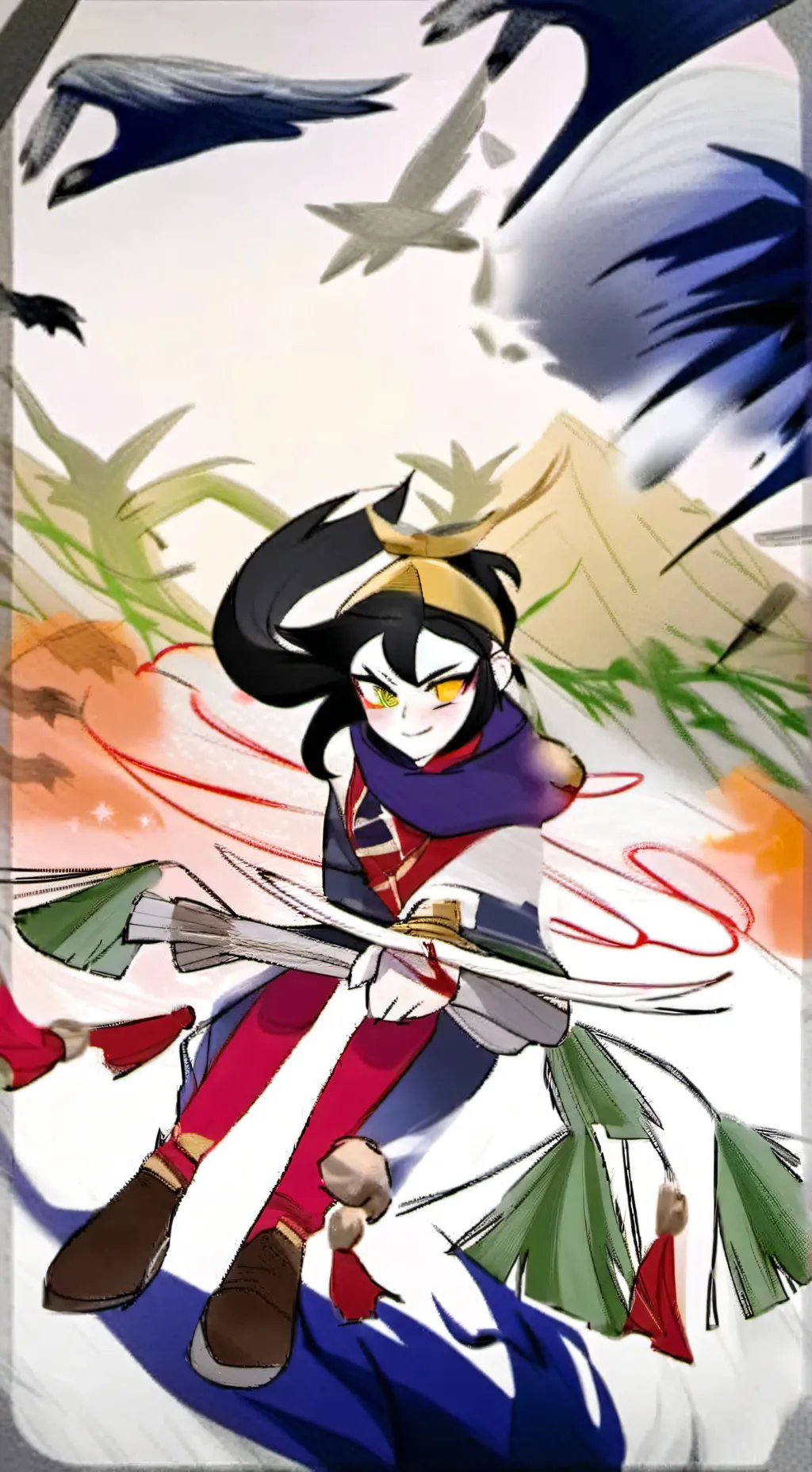 ai character: Кадзэ background