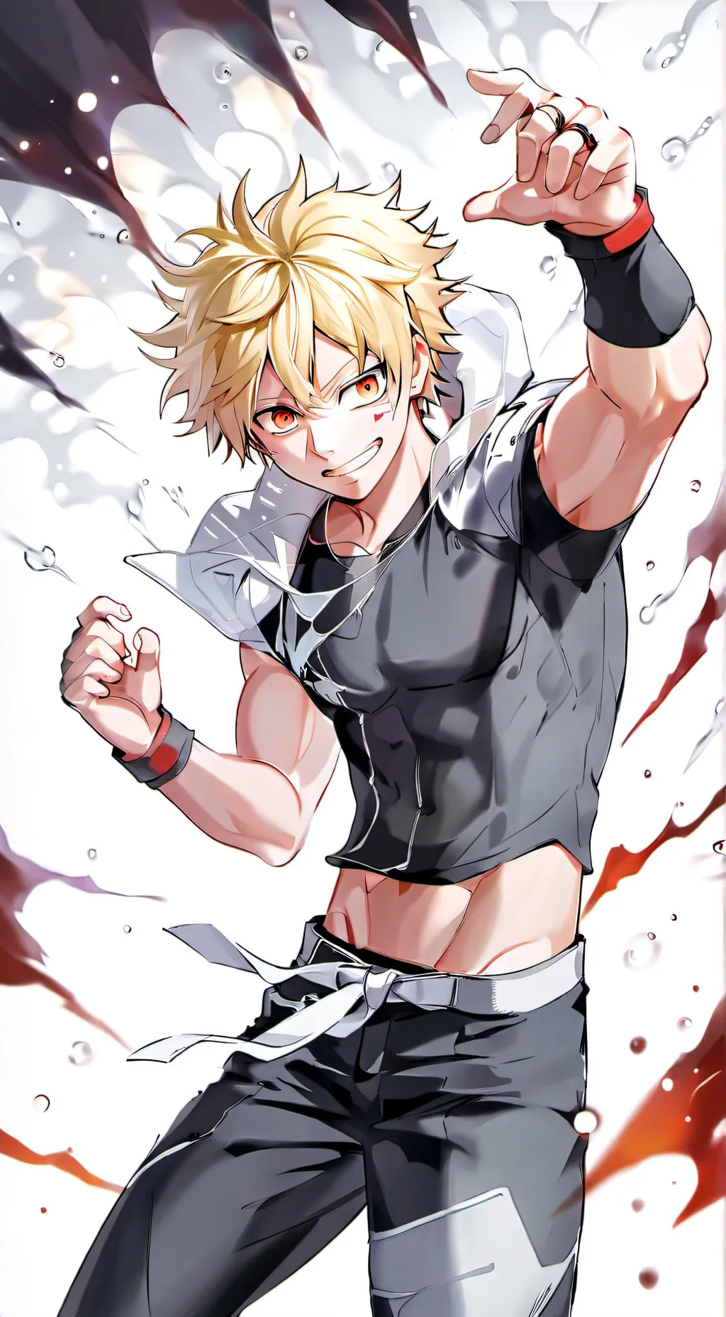 ai character: Katsuki Bakugo background