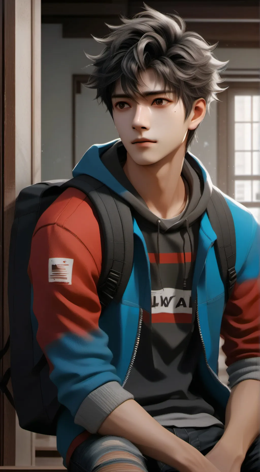 ai character: Wavering Vacation Companion background