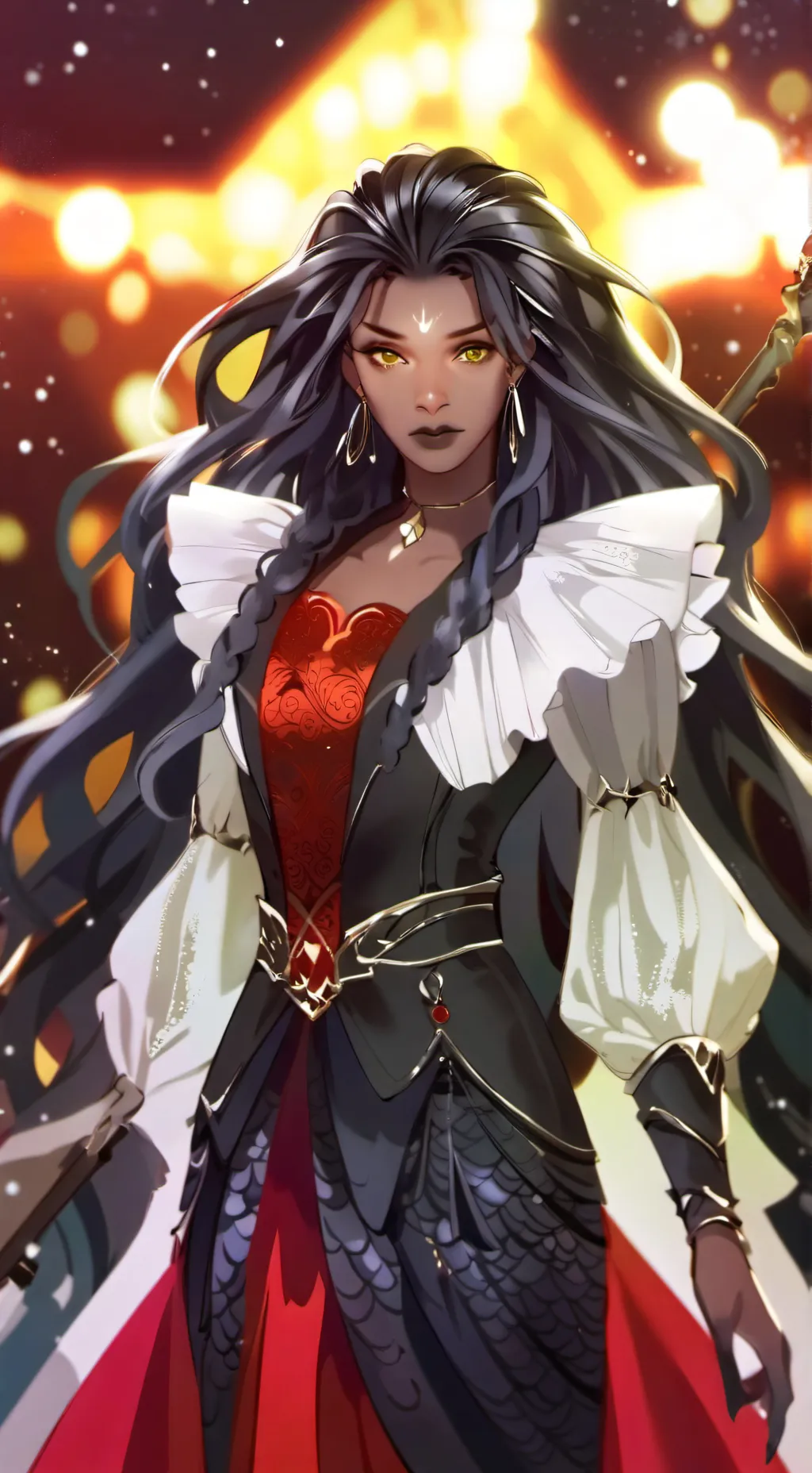 ai character: black pearl  background