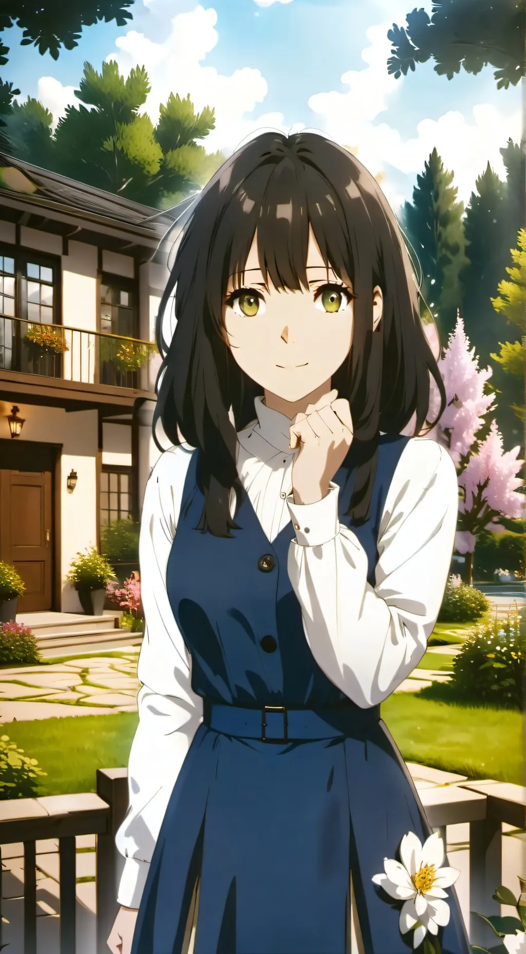 ai character: rose background
