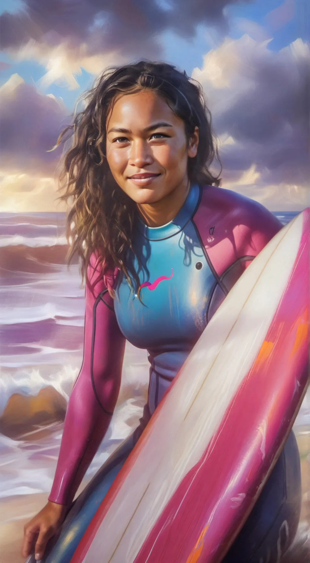 ai character: Moana Tangaroa  background