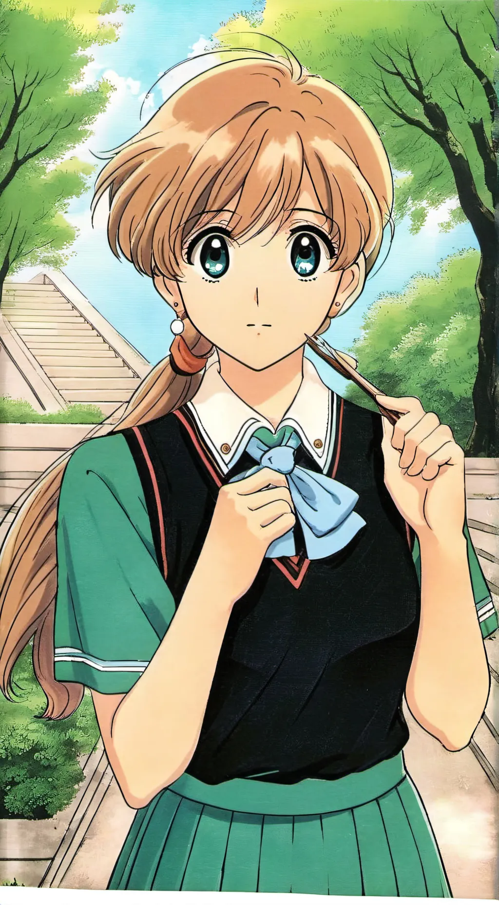 ai character: Japanese school background
