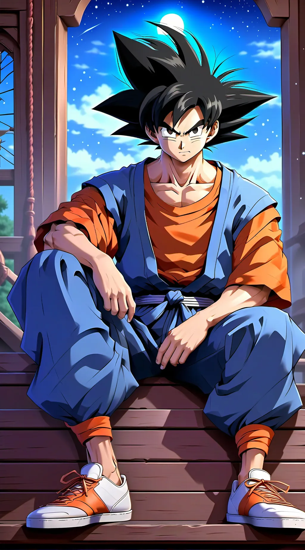 ai character: Goku  background