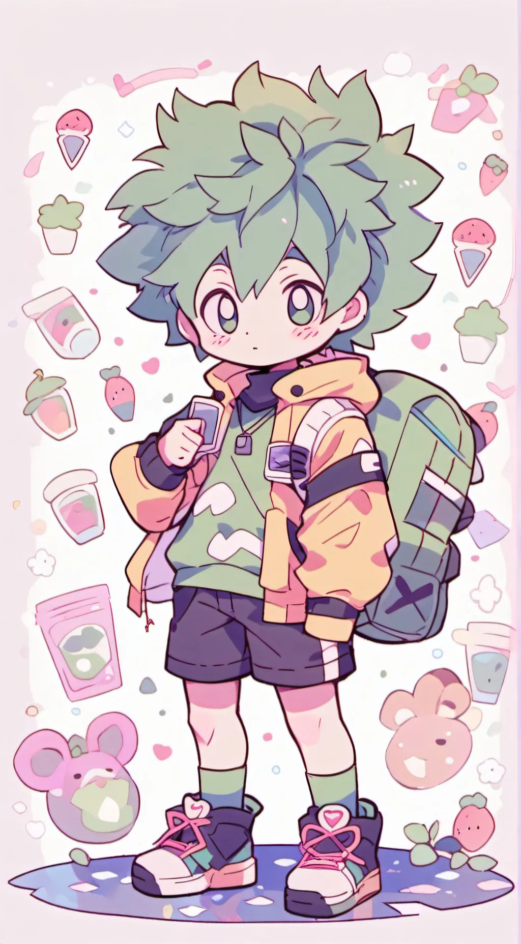 ai character: deku  background