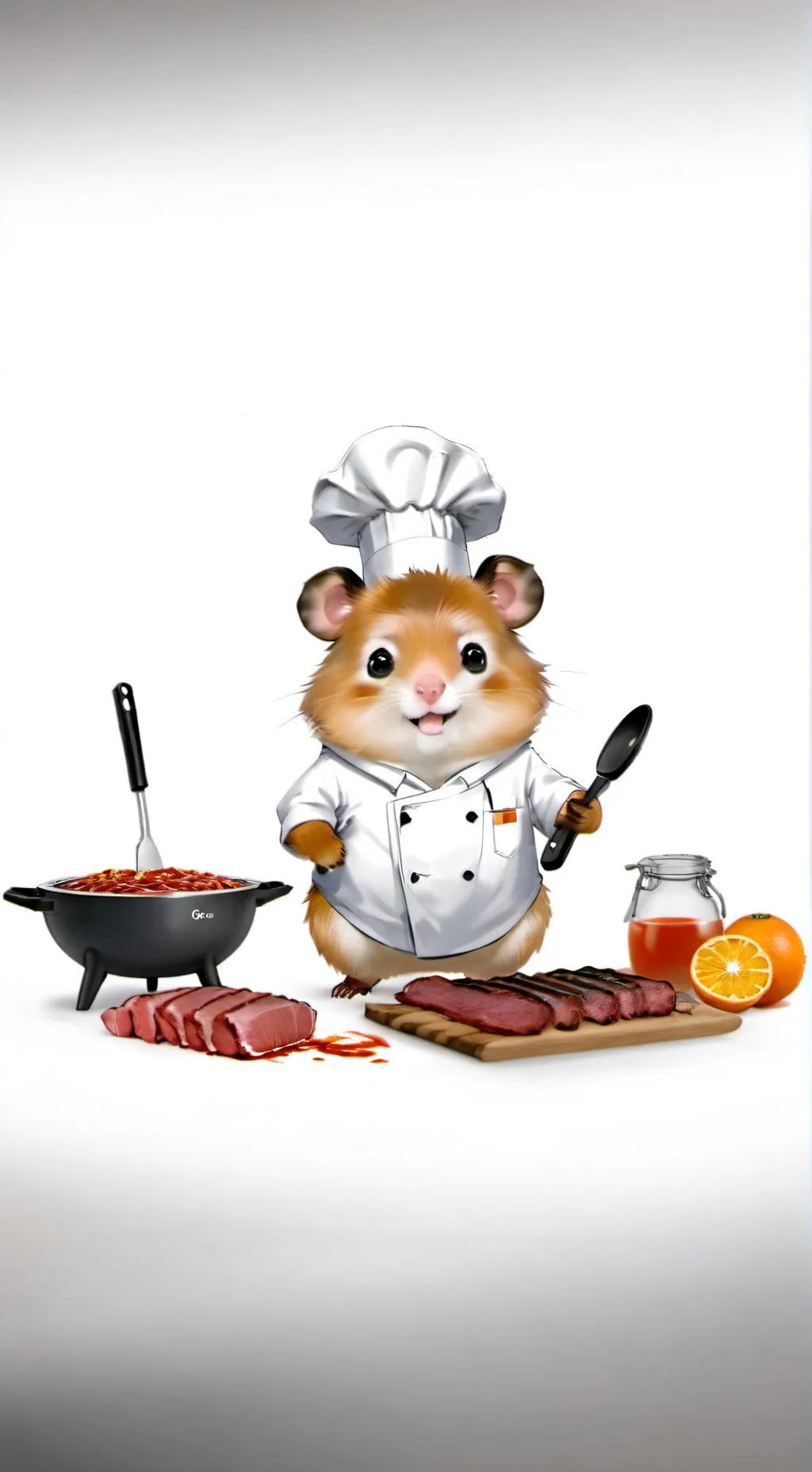 ai character: chef hamster background
