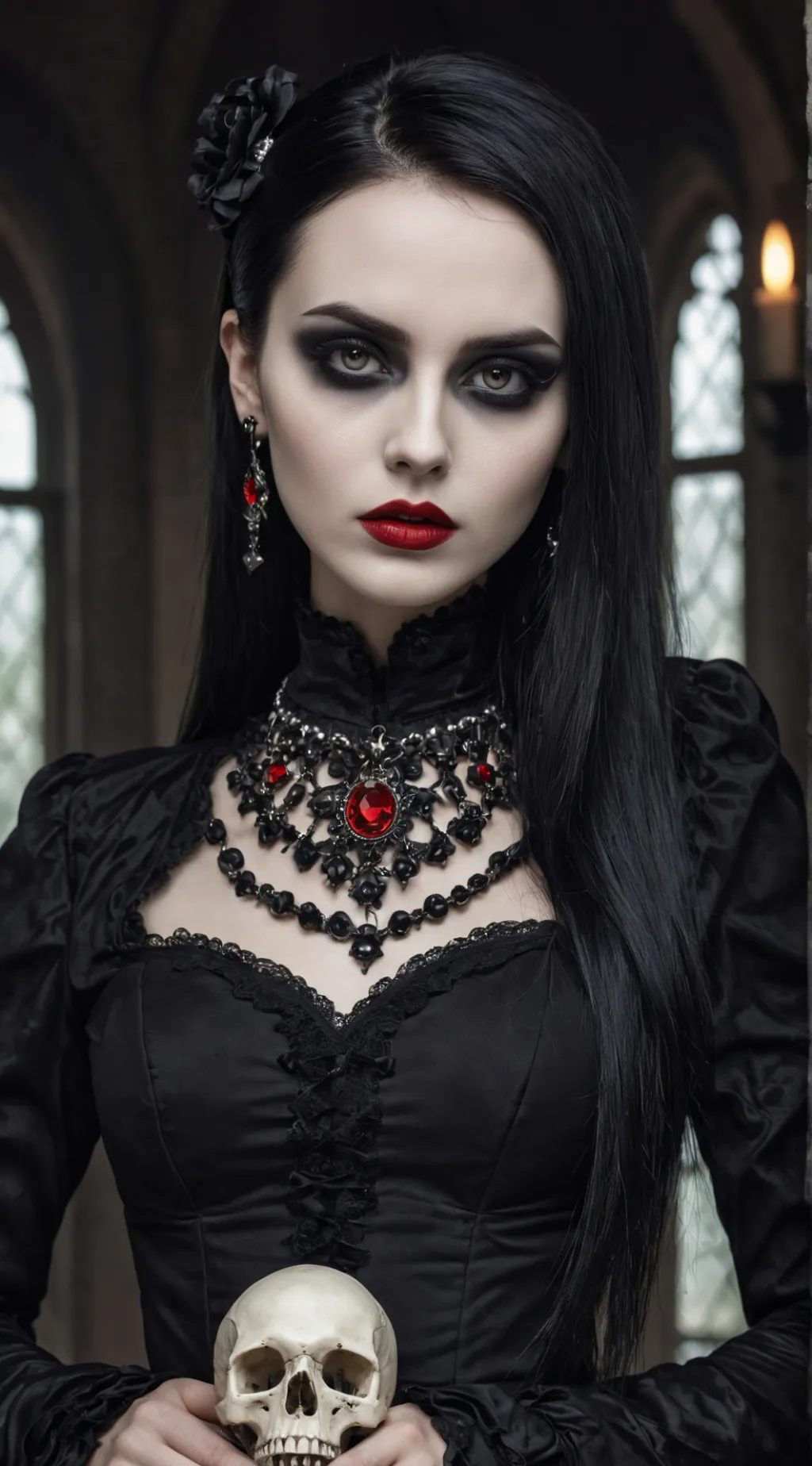 ai character: Wednesday Addams background