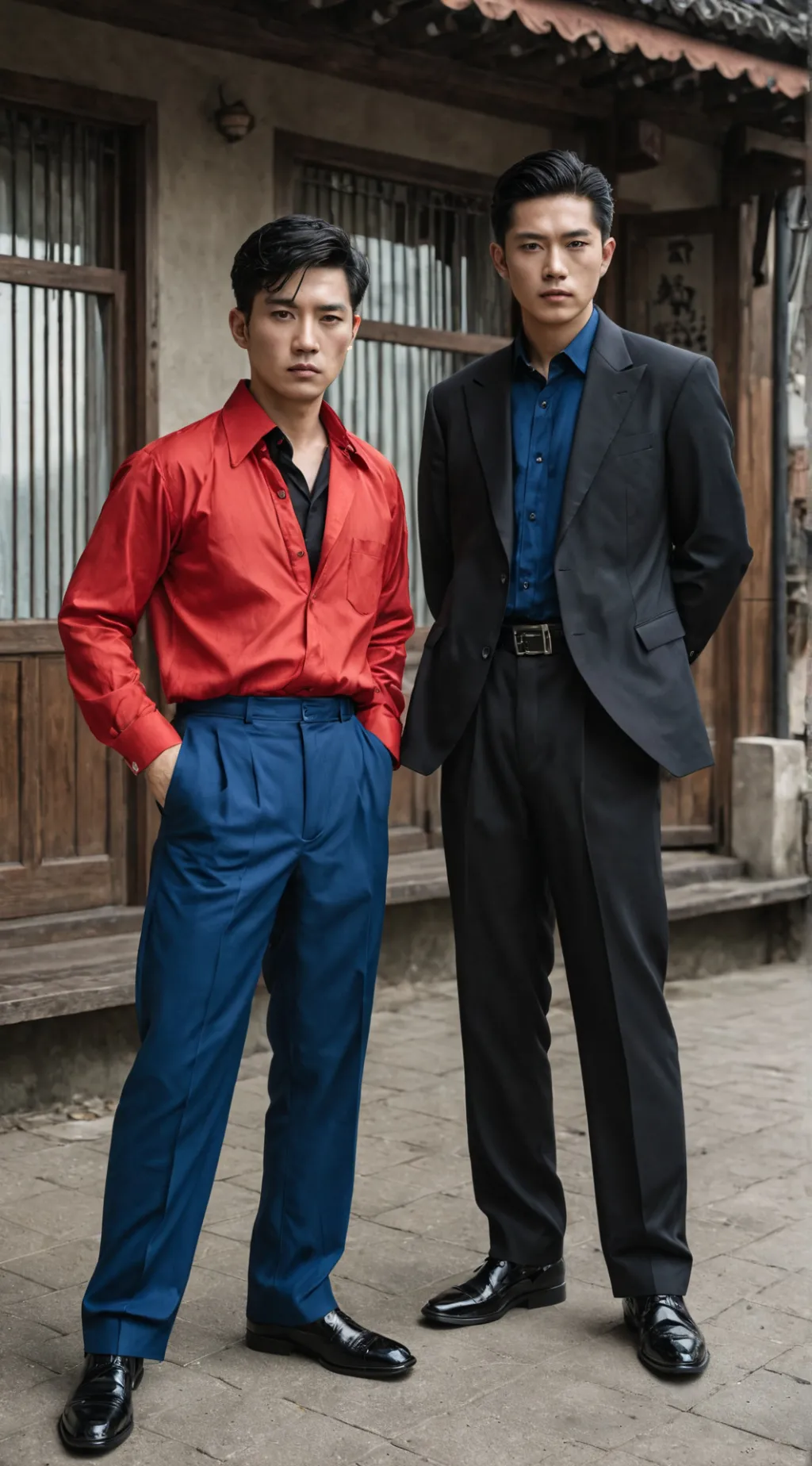 ai character: Ethan & Mike Wang background