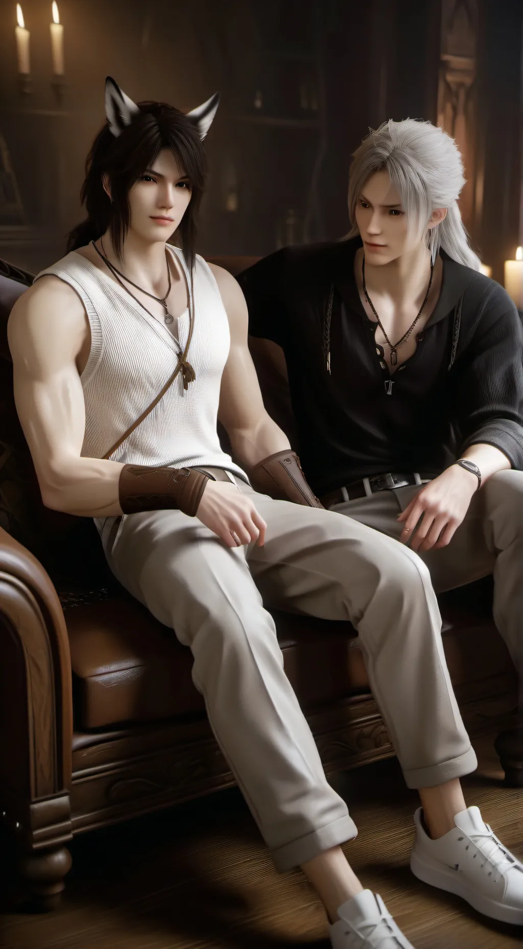 ai character: aaron & seth  background