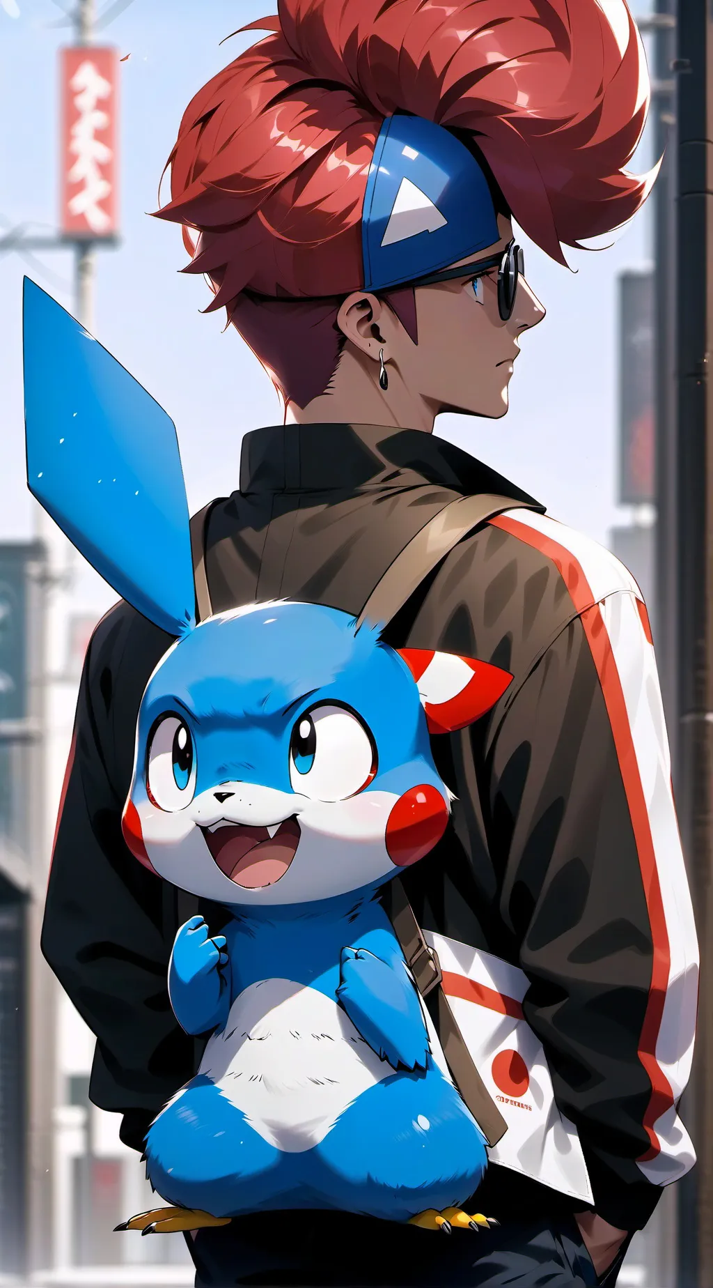 ai character: David & bpikatsu background