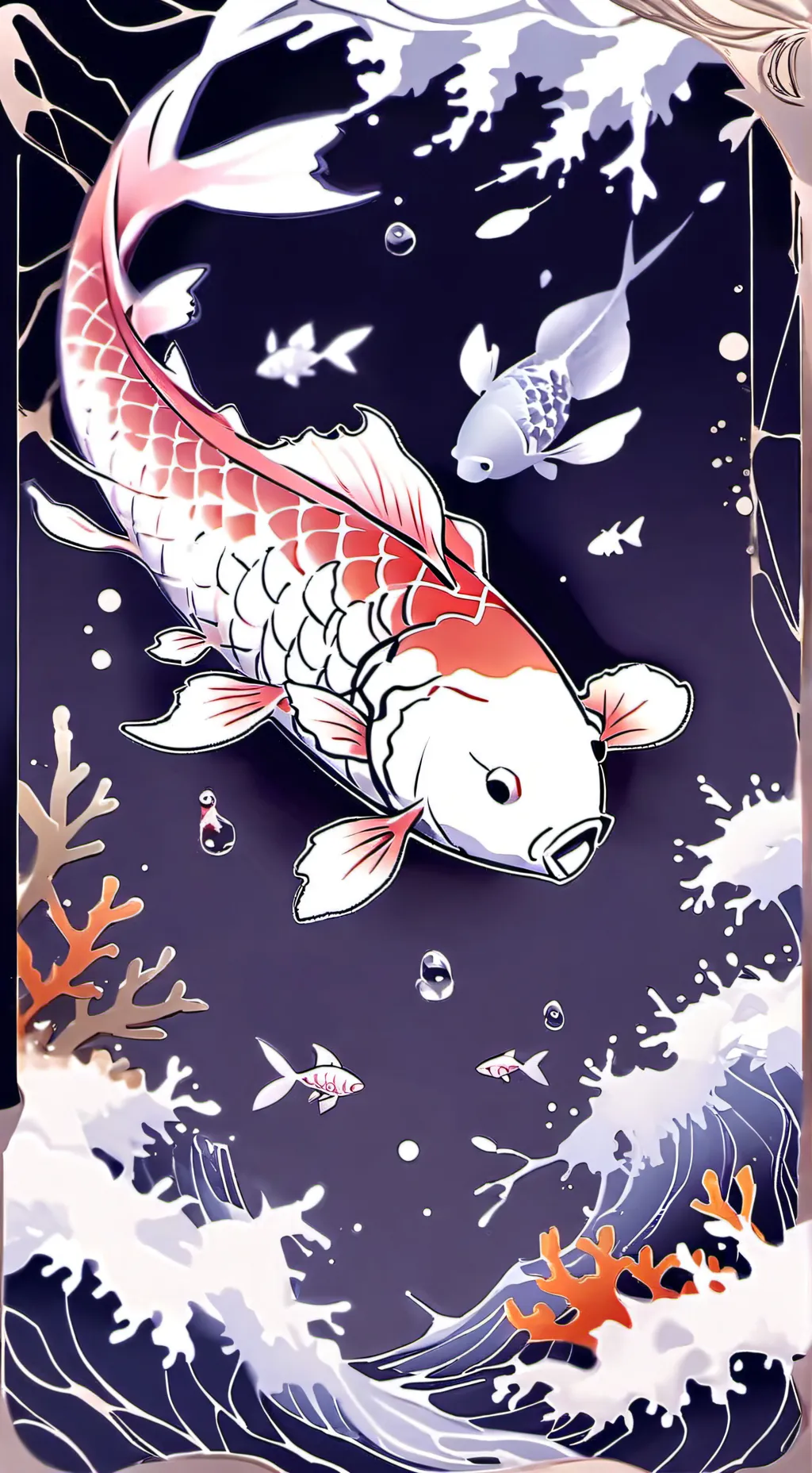 ai character: fish city background