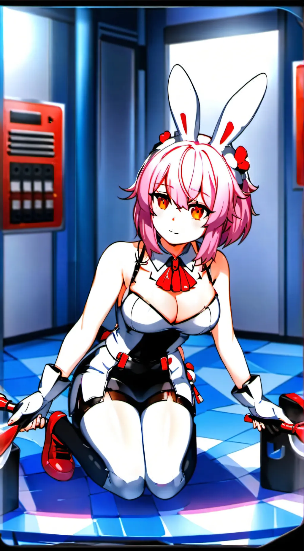 ai character: Bunny girl  background