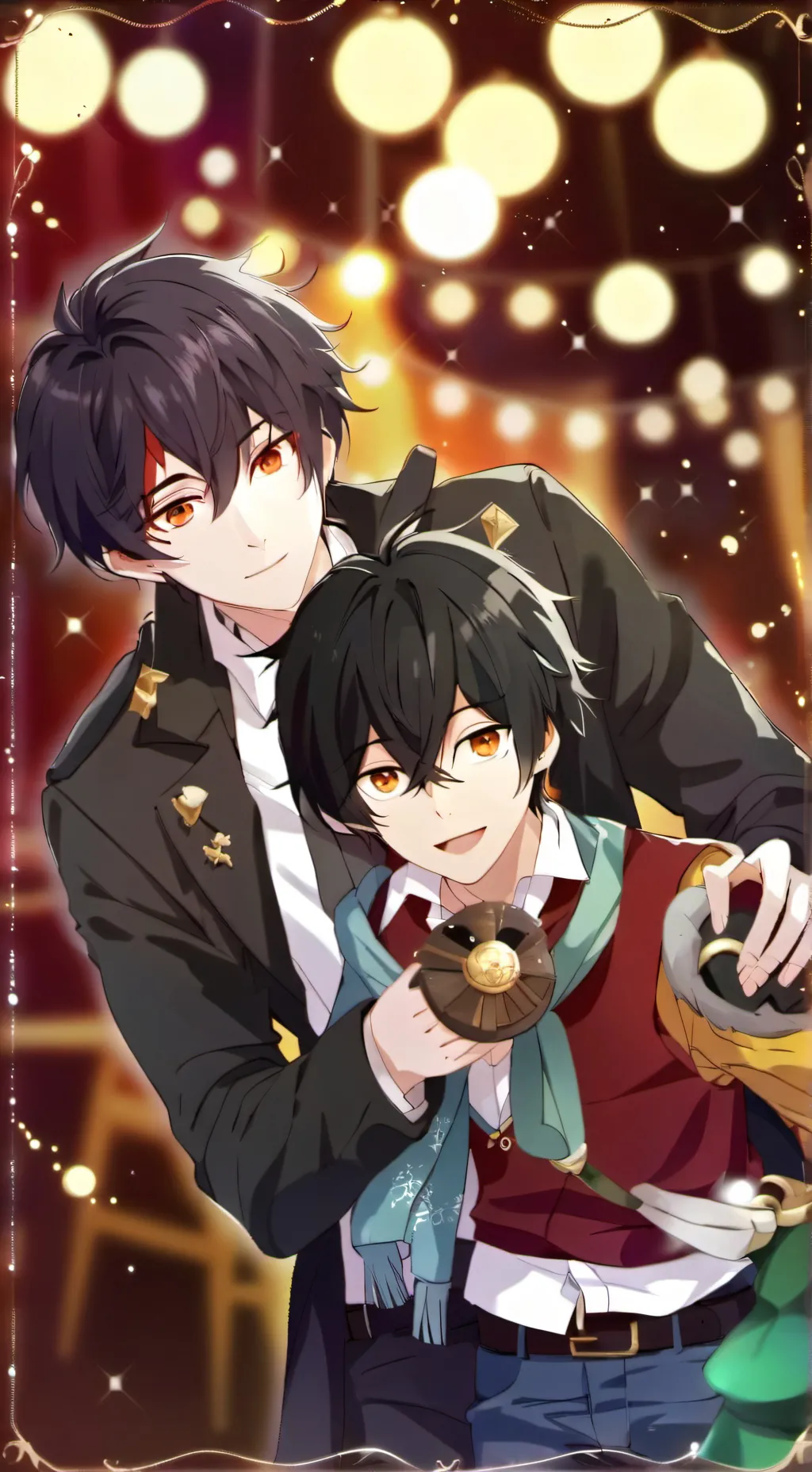 ai character: Mha  pride party background