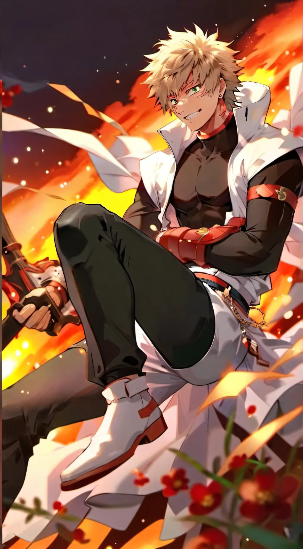 ai character: Bakugo fou 😮 background