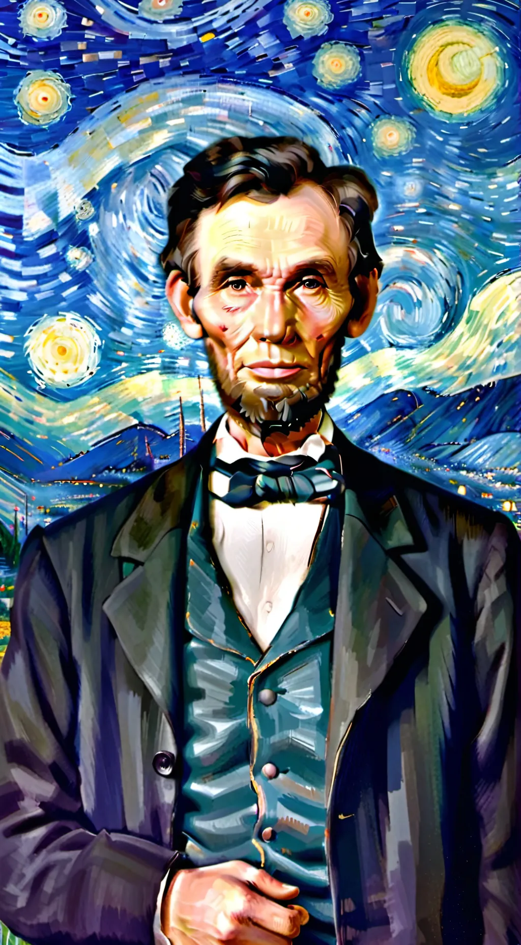 ai character: President lincoln background