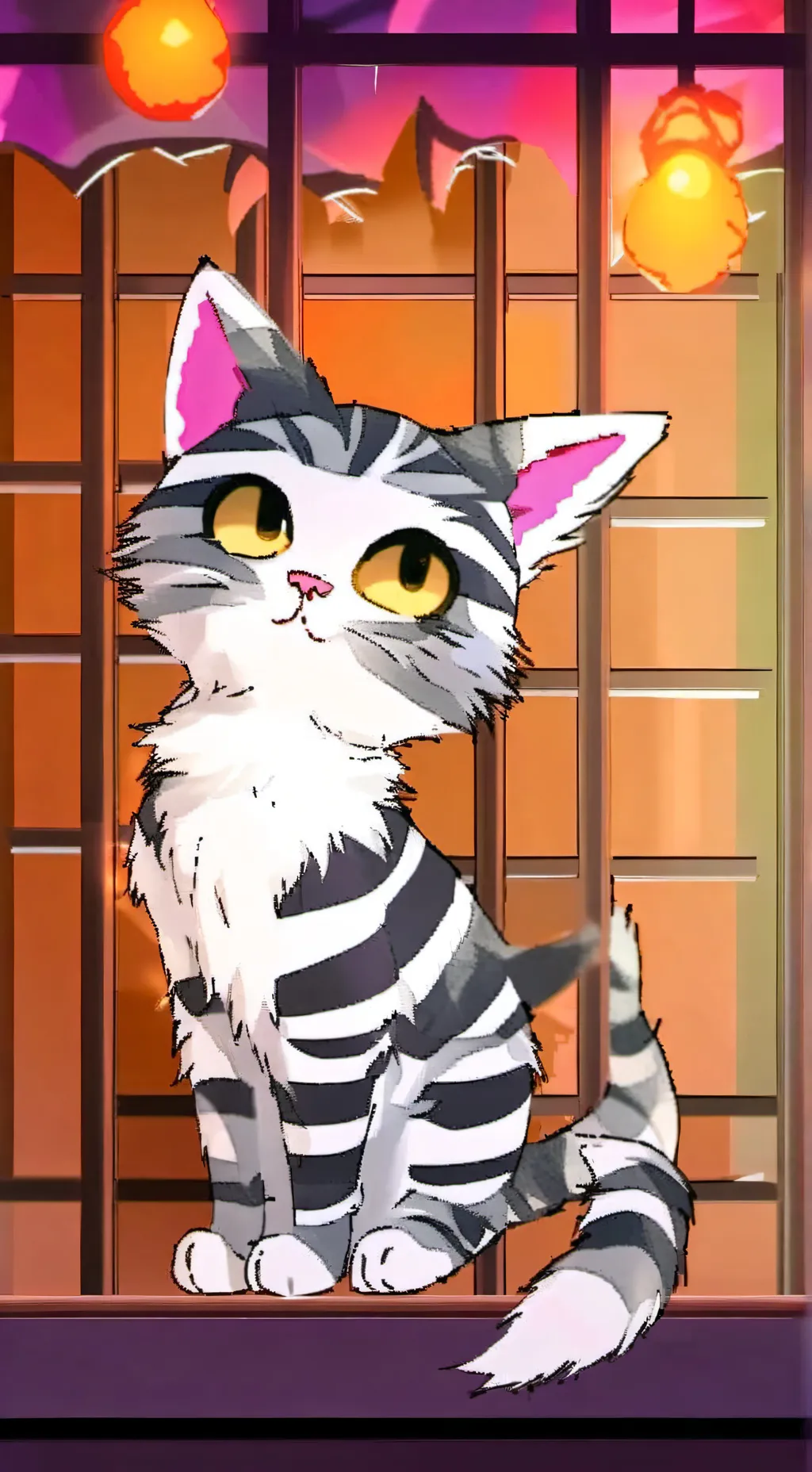ai character: Stripy Furry Phantom background