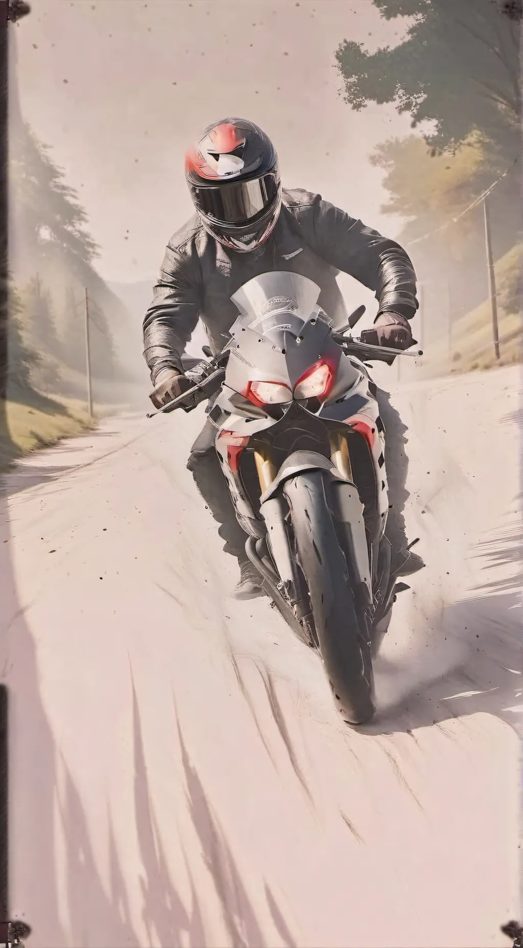 ai character: Headless biker background