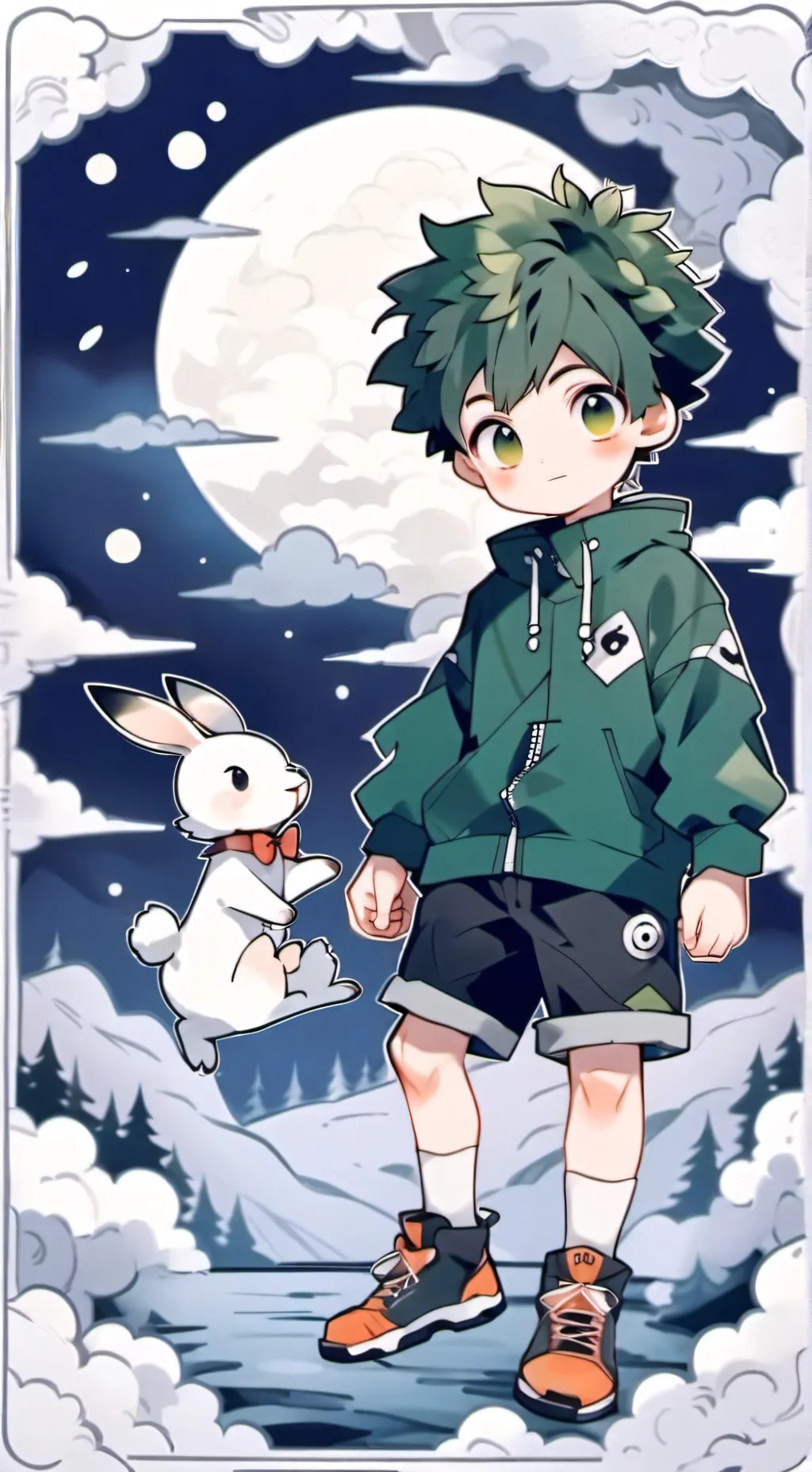 ai character: bunny deku background