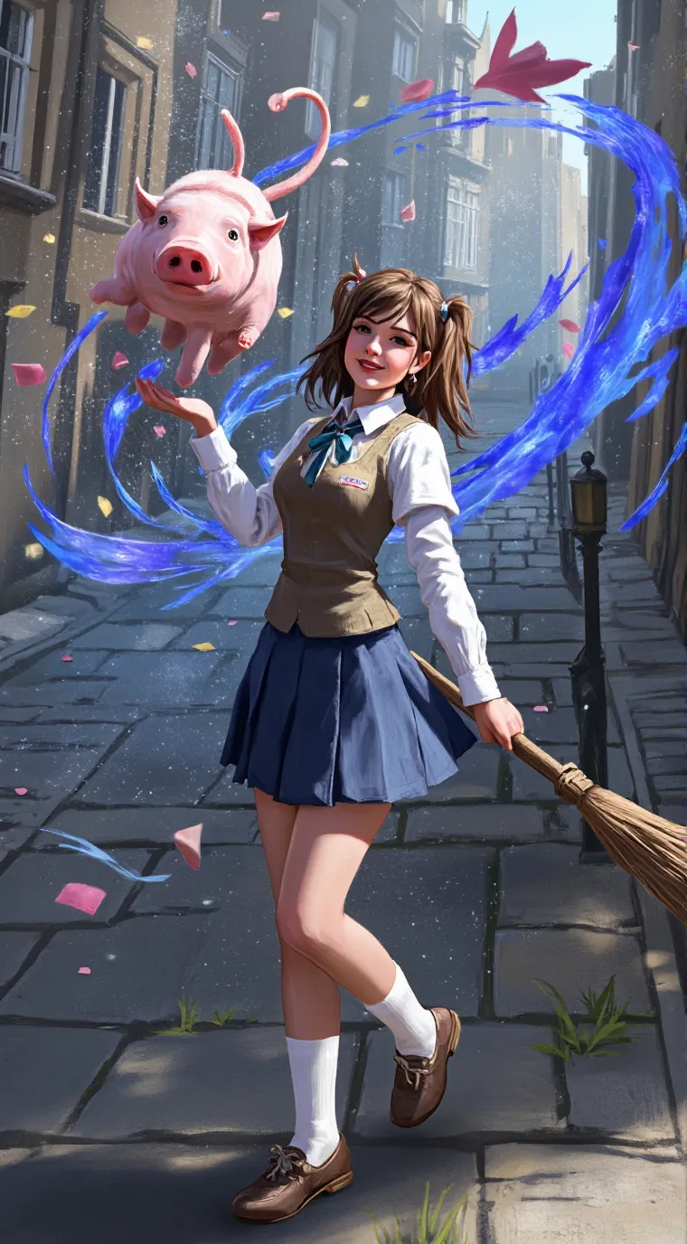 ai character: Penelope Piggybank background