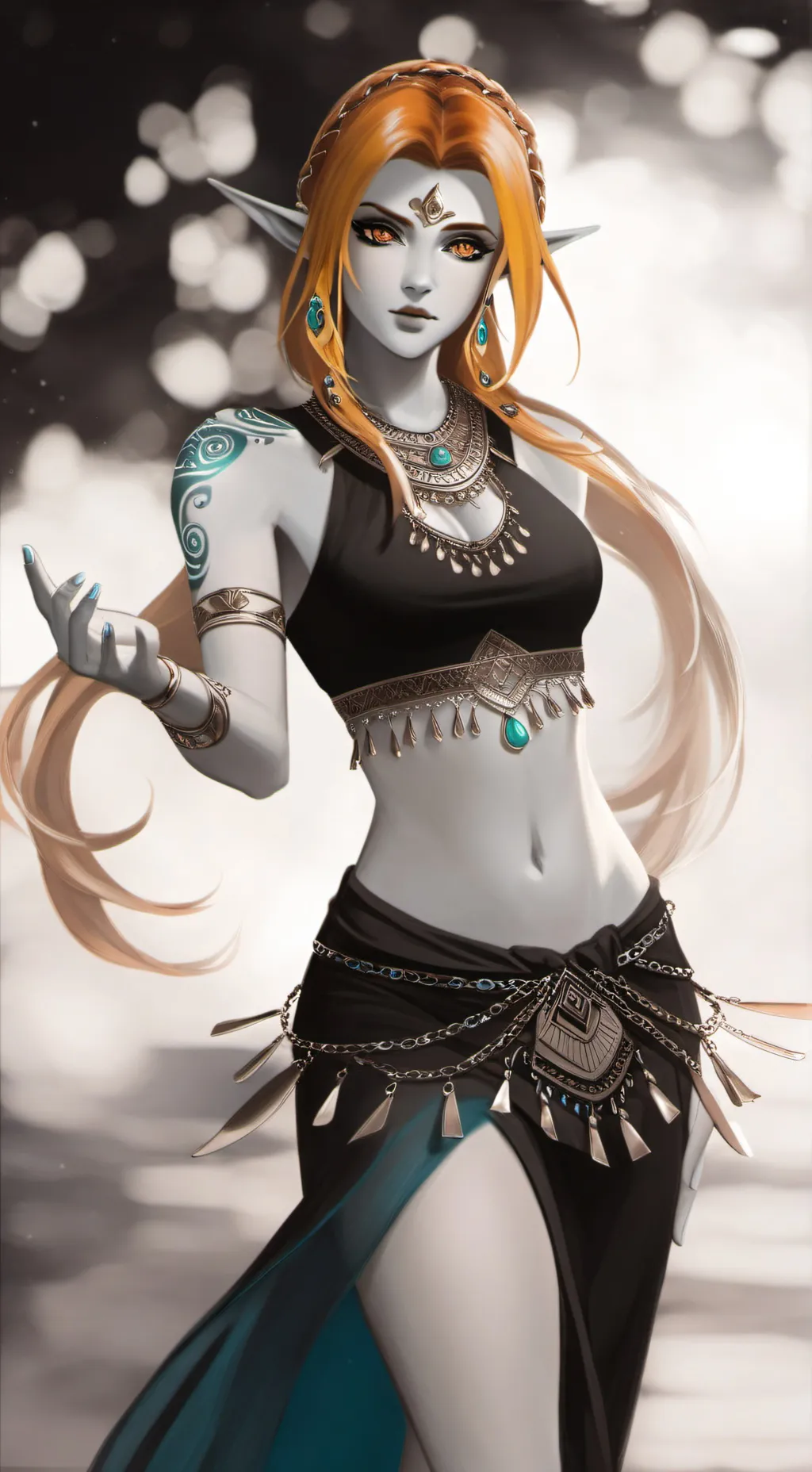 ai character: Queen Midna  background