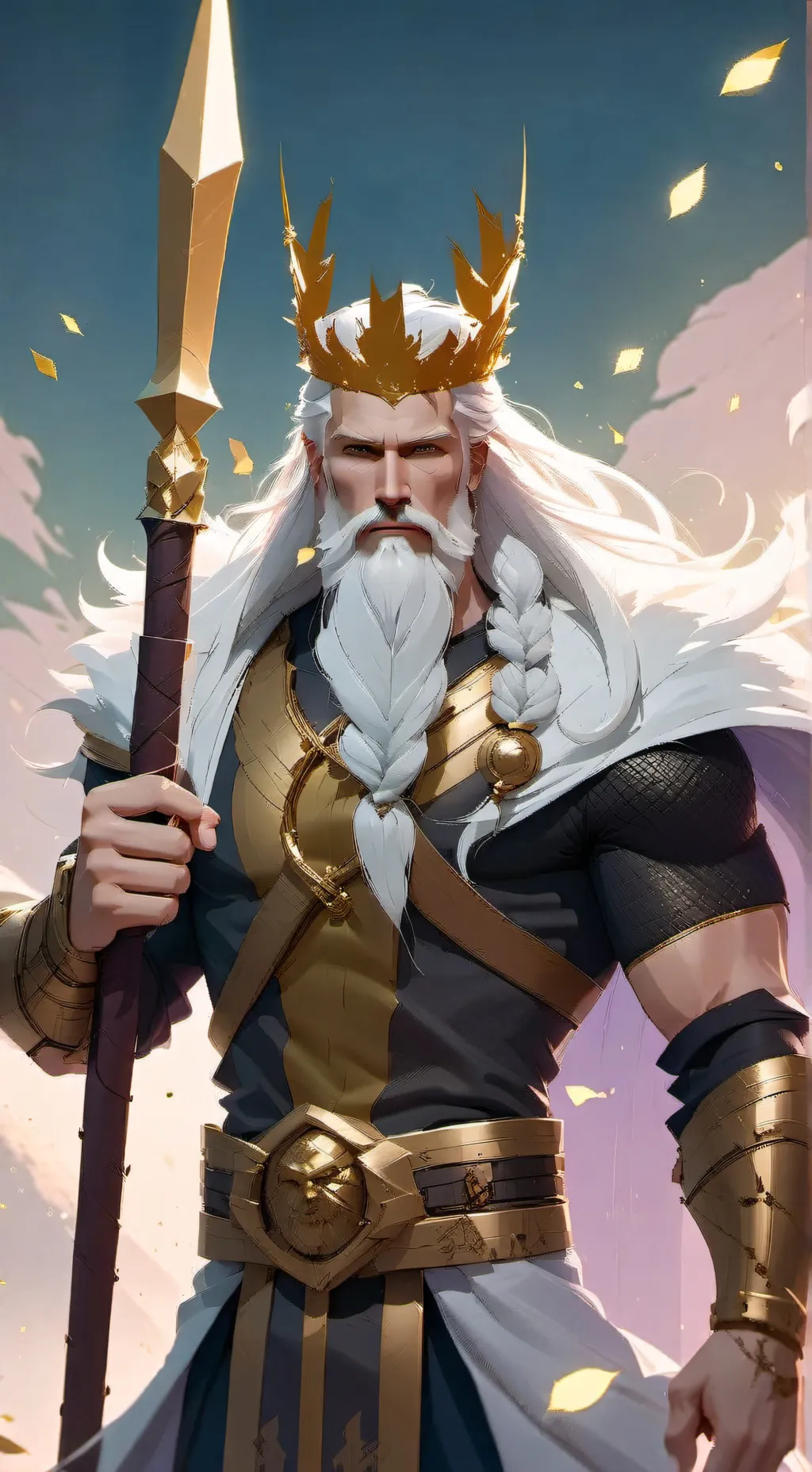ai character: Odin  background