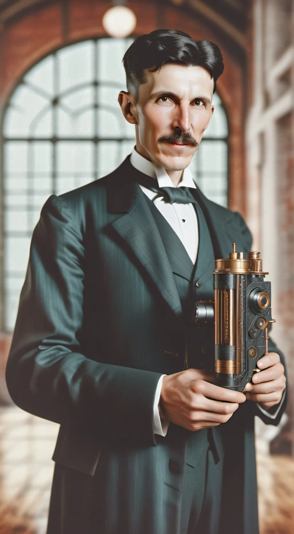 ai character: Nikola Tesla background