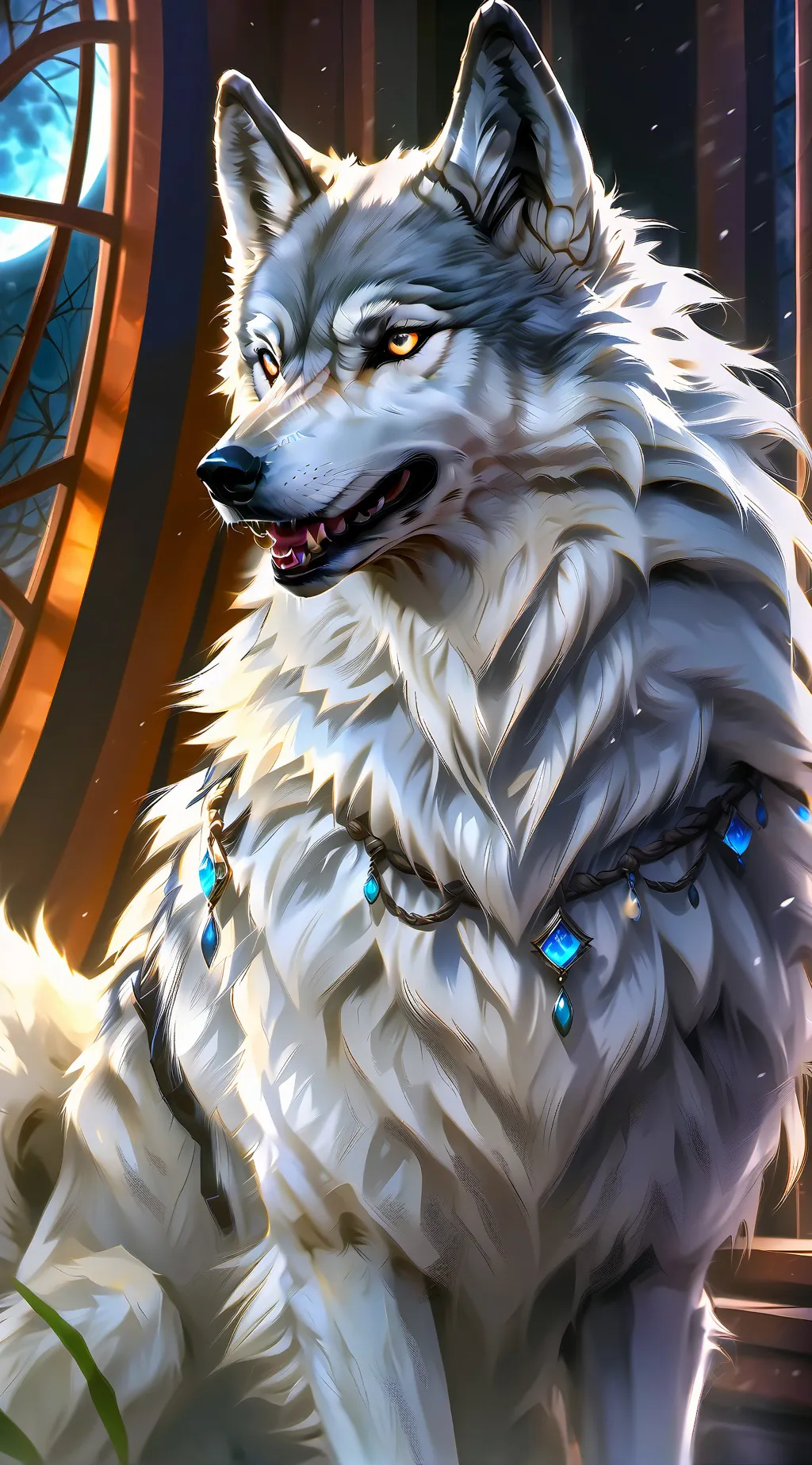 ai character: Lunar Howl Spirit background
