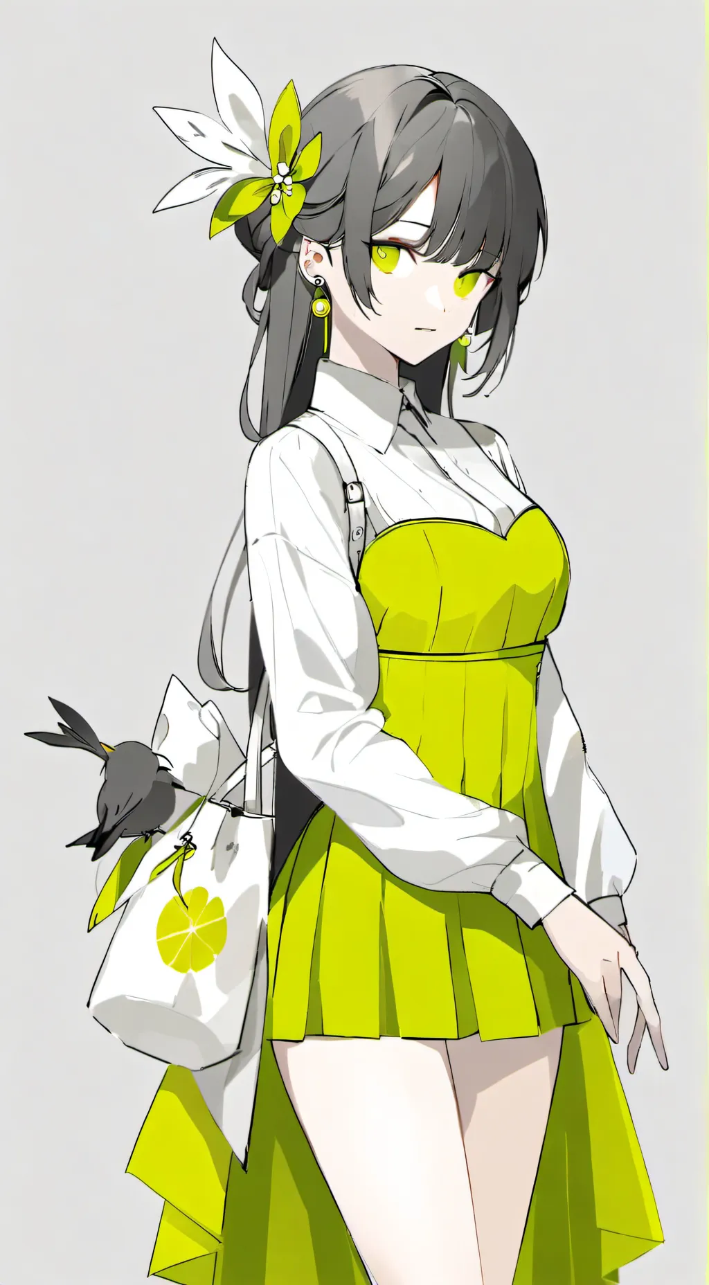 ai character: девушки background