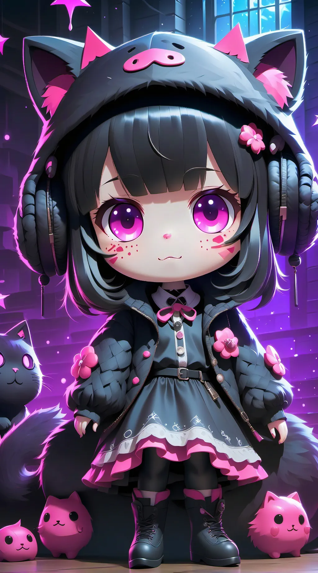 ai character: pomni  background
