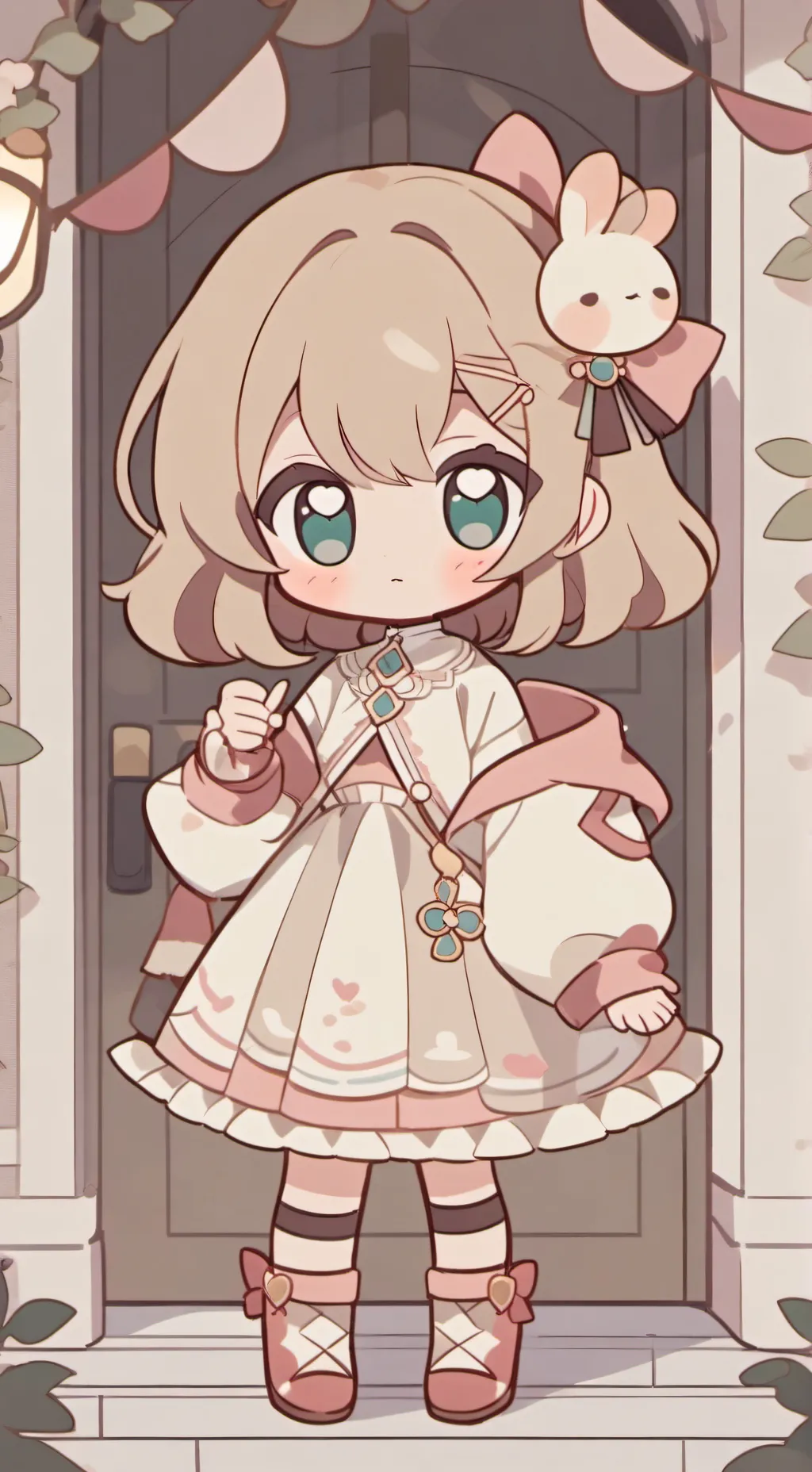 ai character: bebé abandonada  background