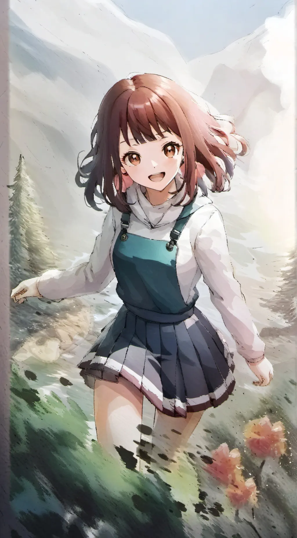 ai character: ochako Uraraka  background