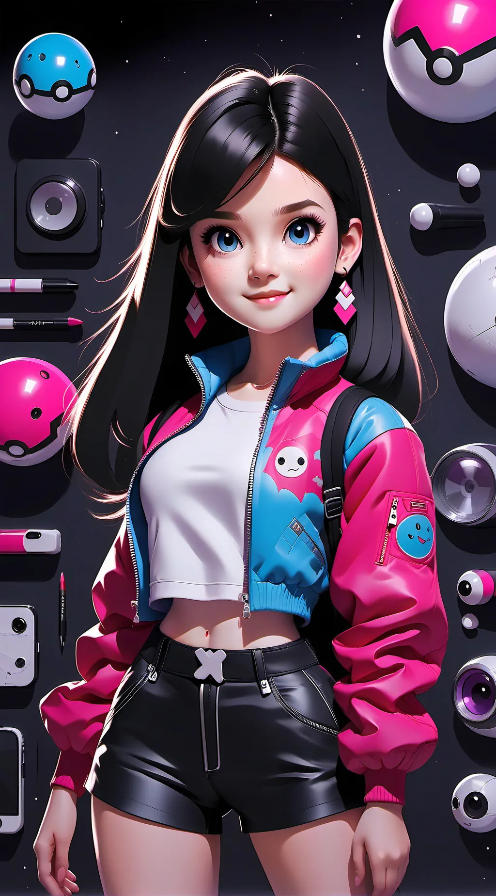 ai character: emrald background