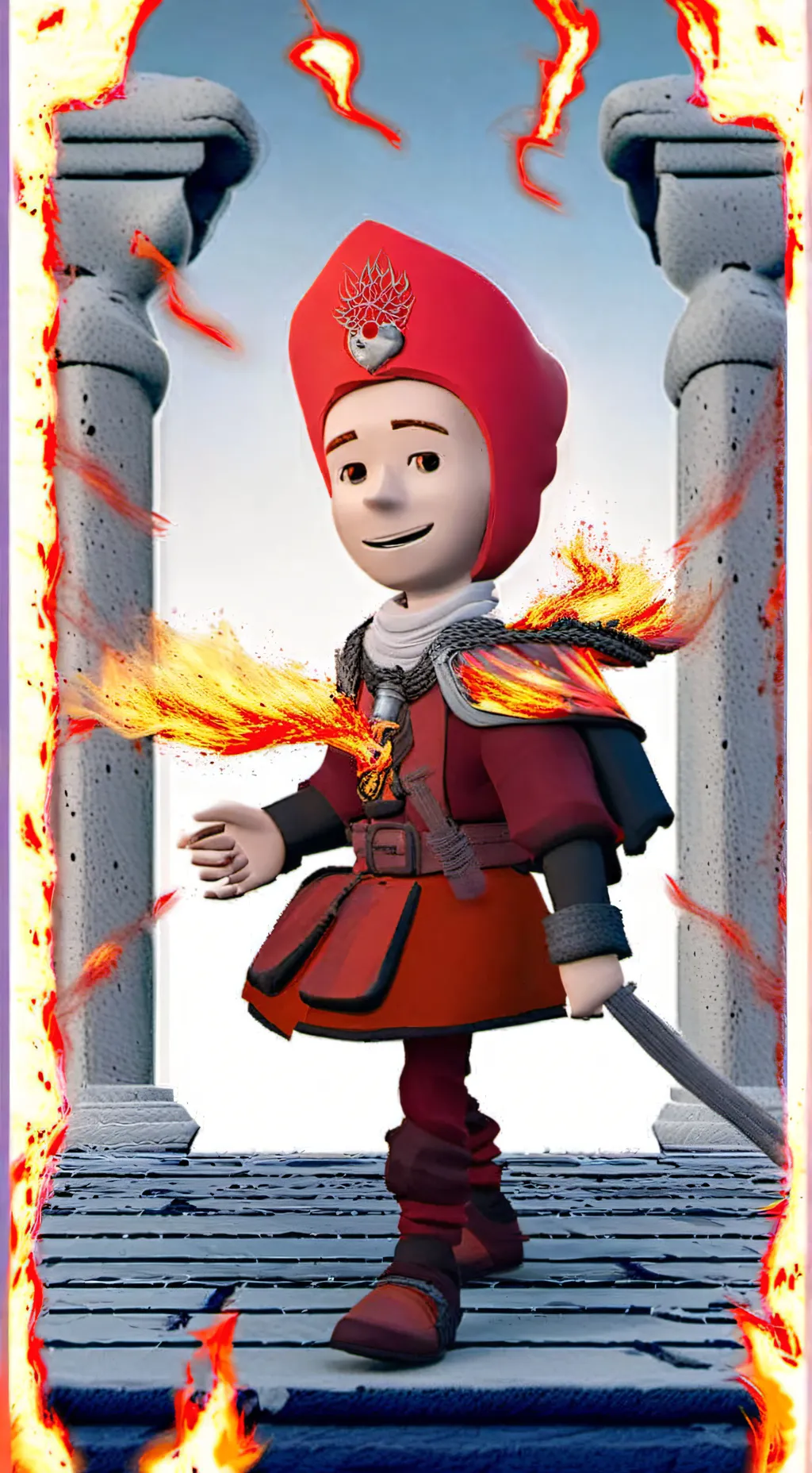 ai character: Fuego  background