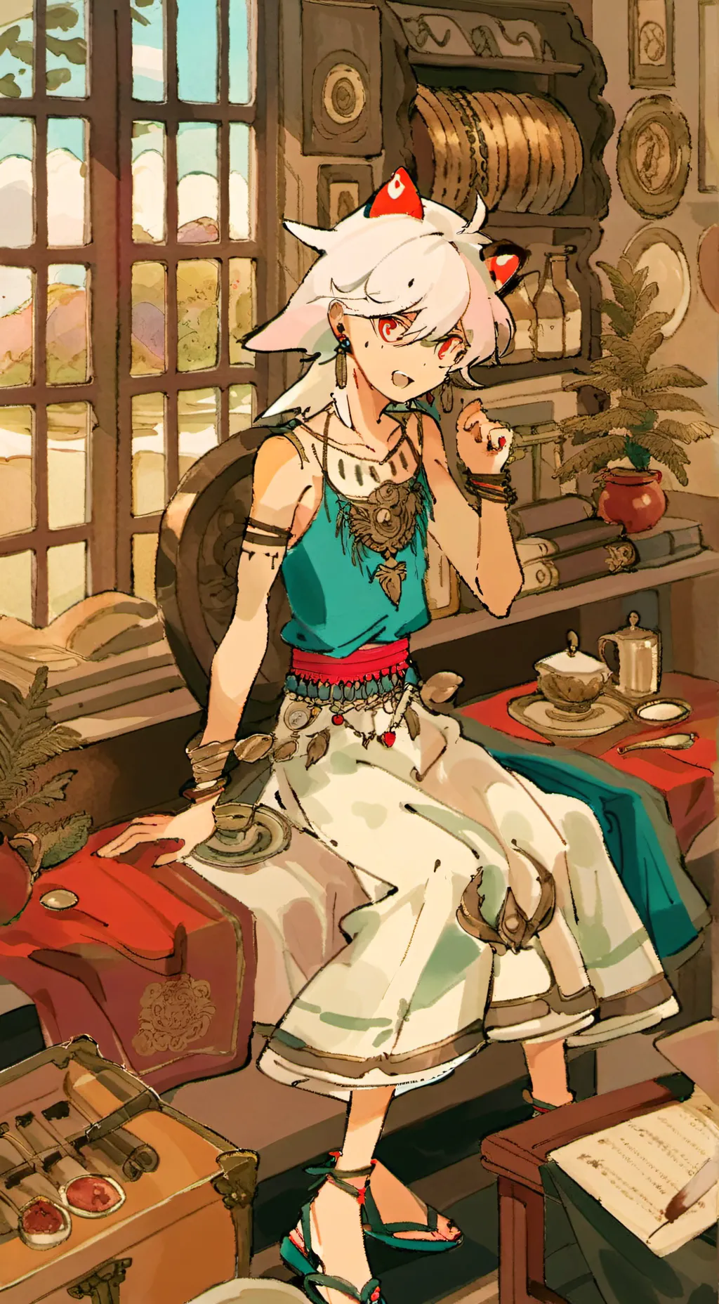 ai character: Лора background