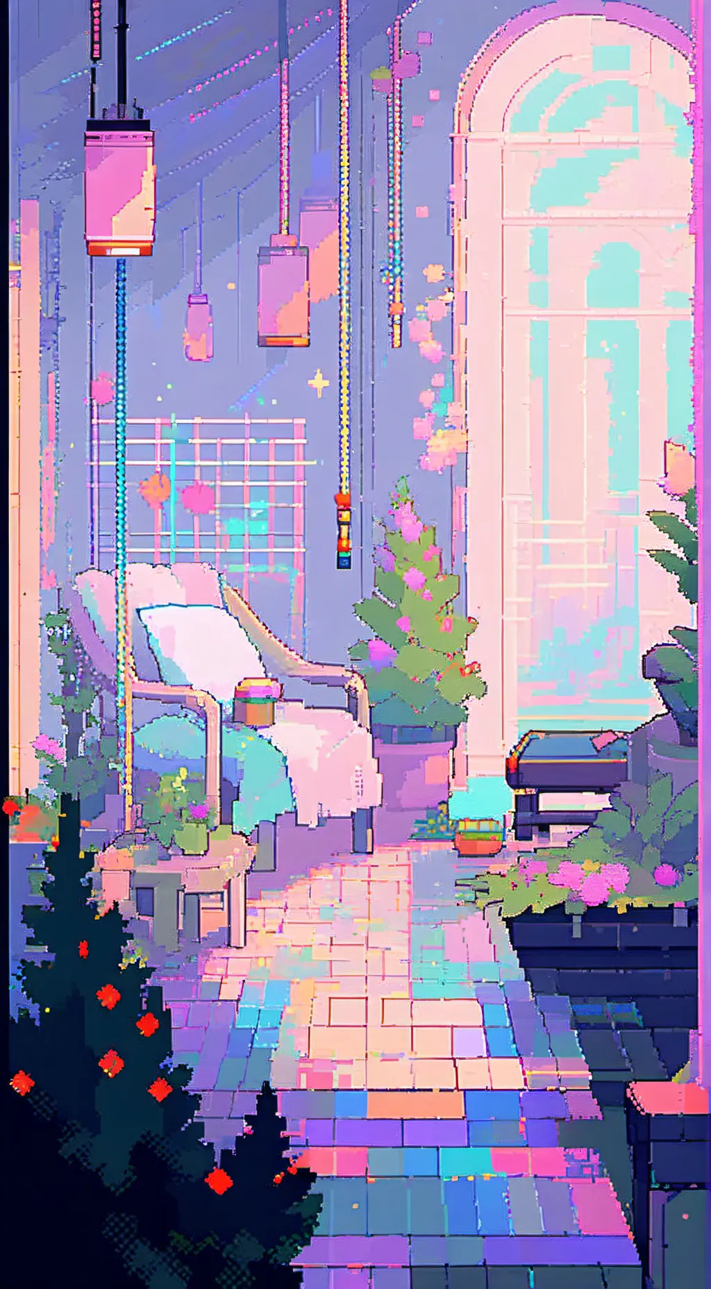 ai character: •Cosmo x Sprout• background
