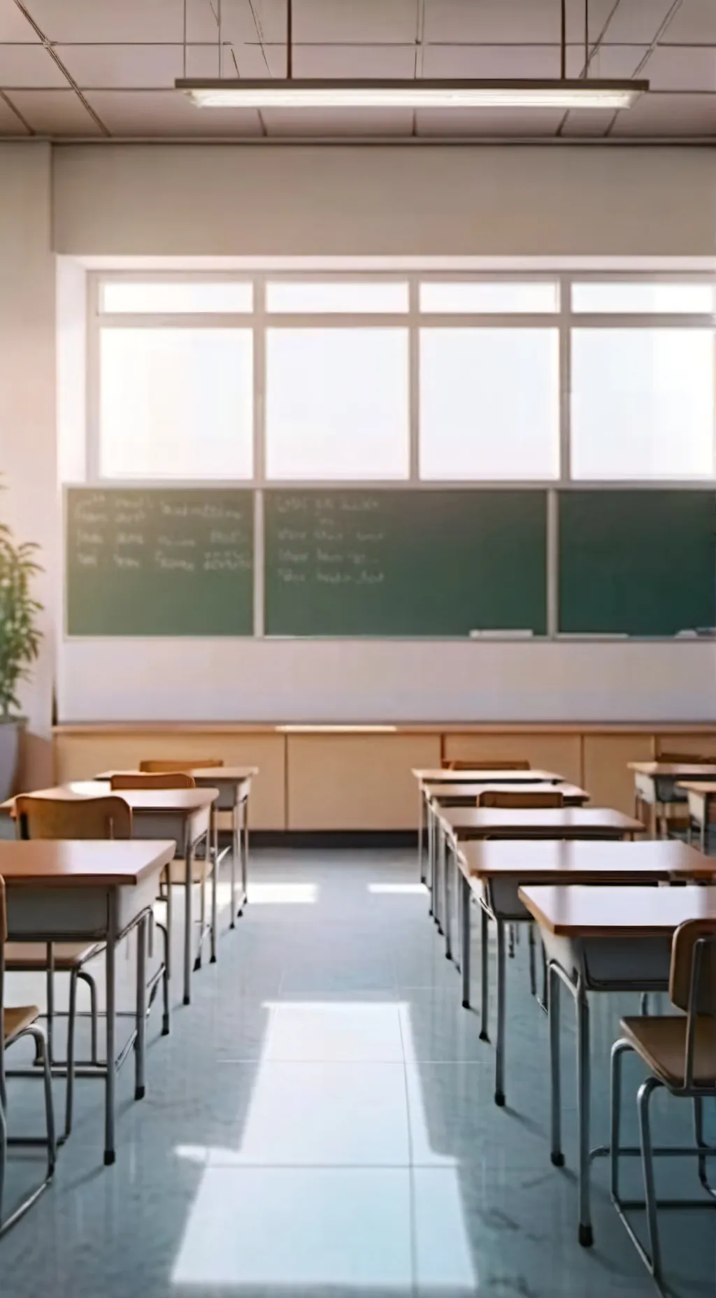 ai character: 12D ROOM CLASSROOM background