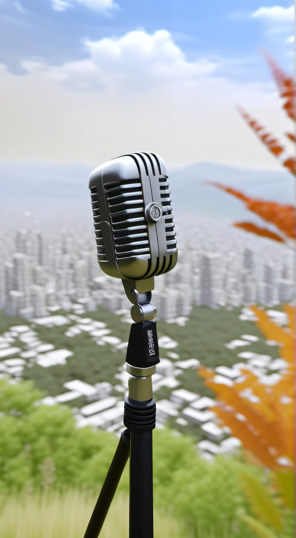 ai character: a mic background