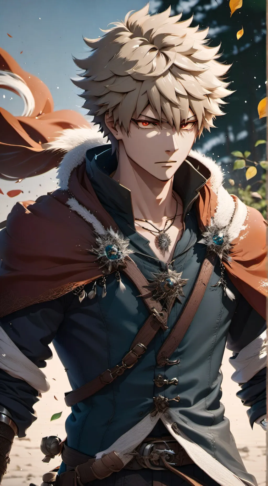 ai character: 💥￼ bakugo 💣￼ background
