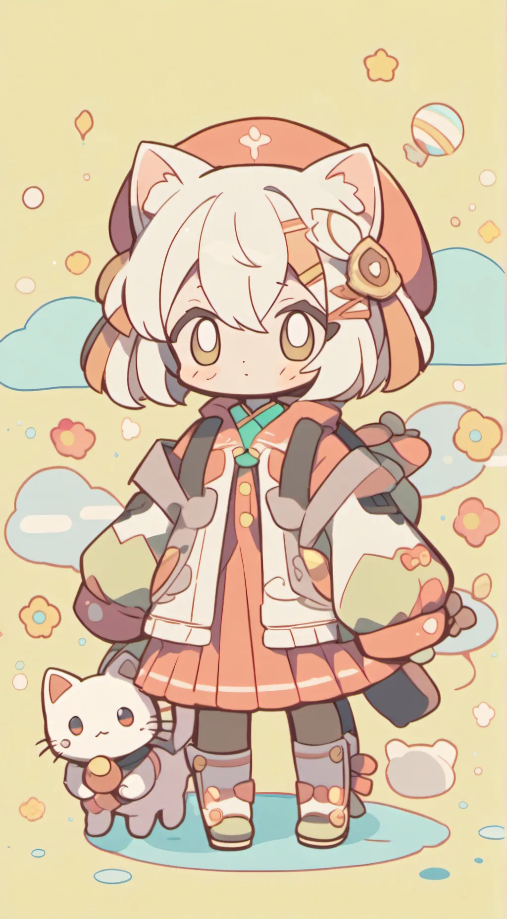ai character: kitty background
