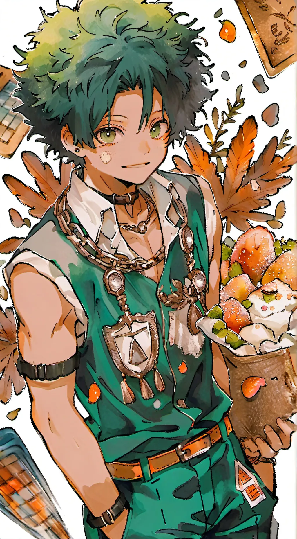 ai character: izuku midoriya  background