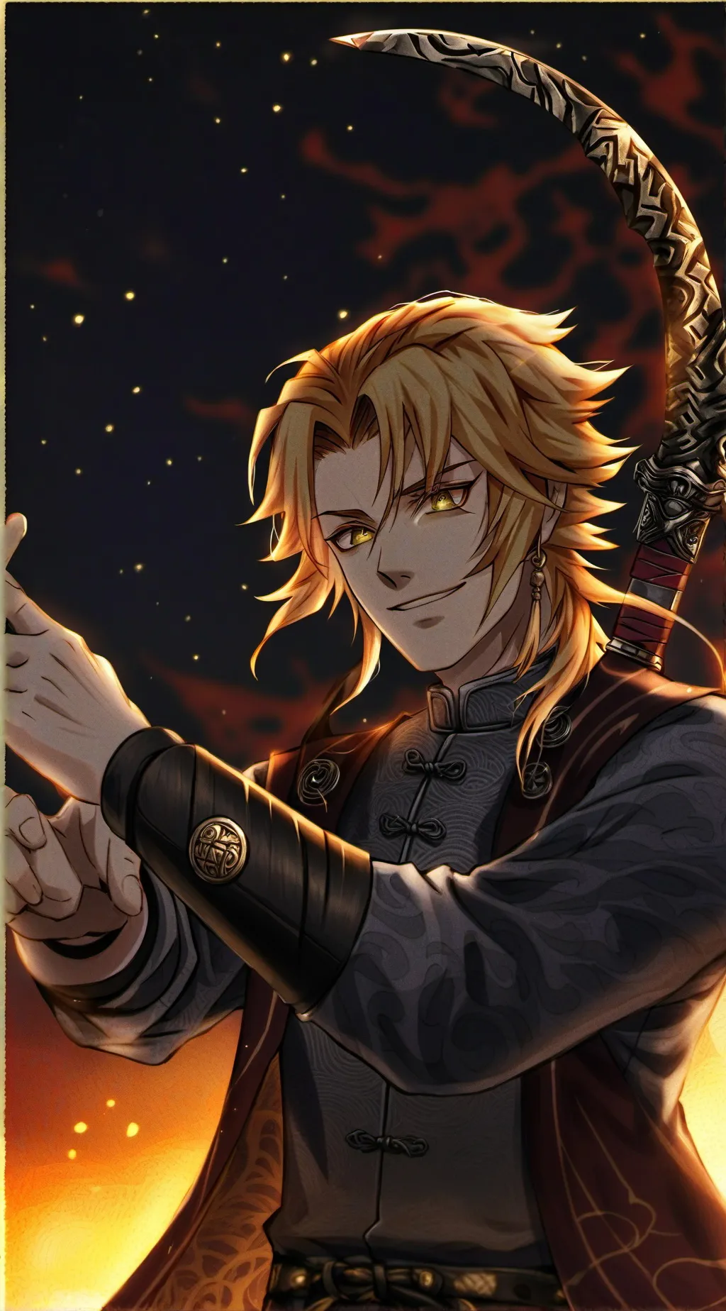ai character: yandere zenitsu  background