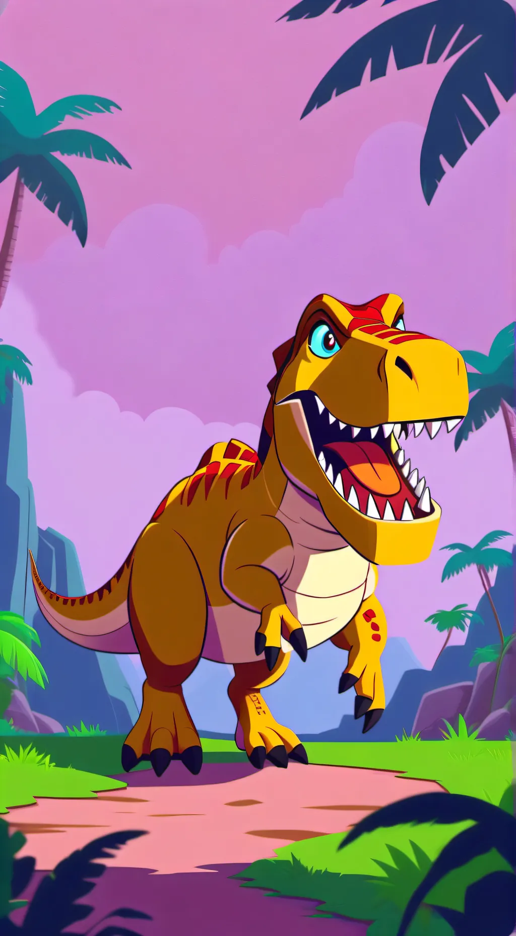 ai character: 🦖Troy- rex🦖 background
